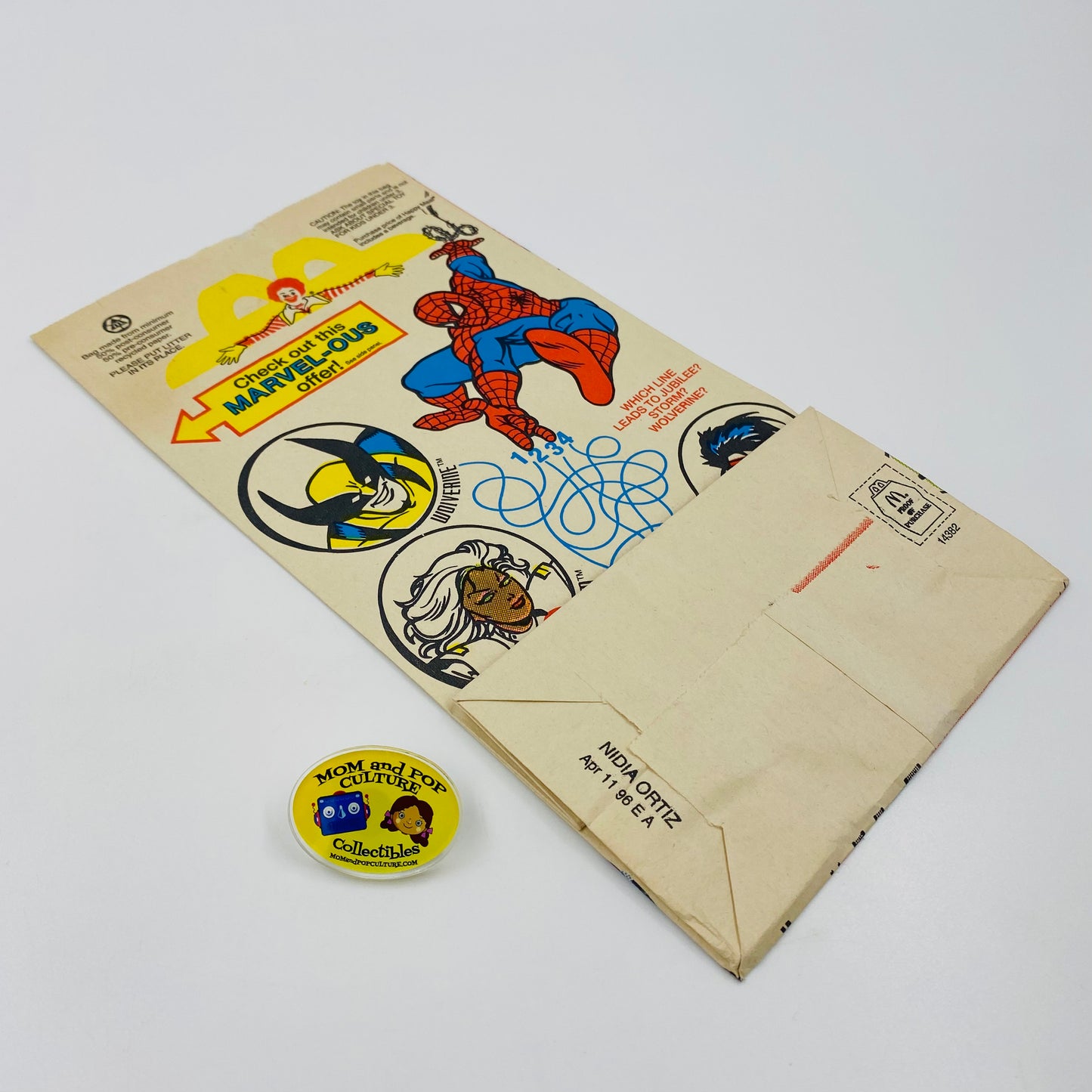 Marvel Super Heroes City Skyline McDonald's Happy Meal bag (1996)