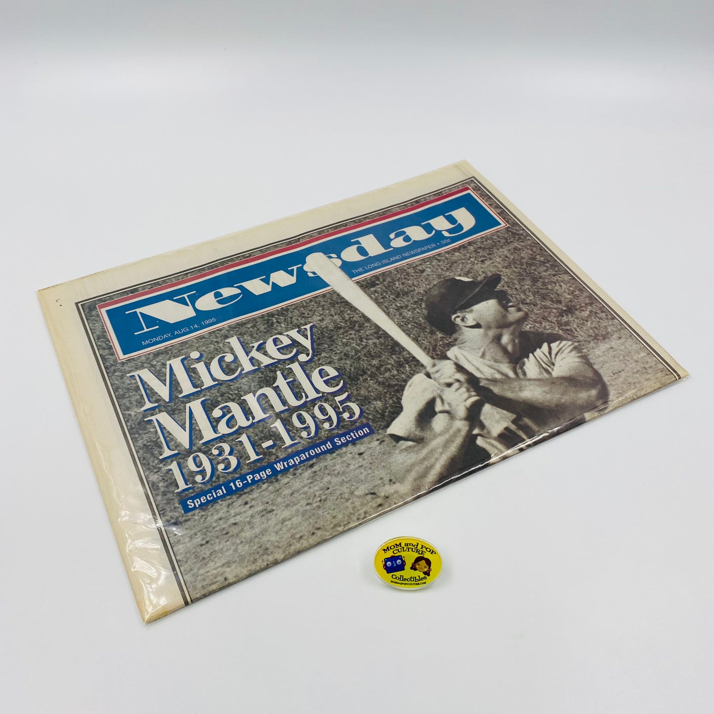 Newsday “The Long Island Newspaper” Monday, Aug. 14, 1995 Mickey Mantle Tribute 1931-1995