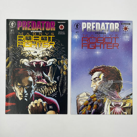 Predator versus Magnus Robot Fighter #1-2 (1992) Dark Horse & Valiant