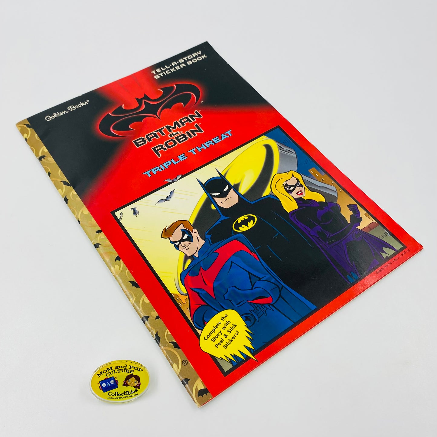 Tell-A-Story Sticker Book Batman & Robin Triple Threat (1997) Golden