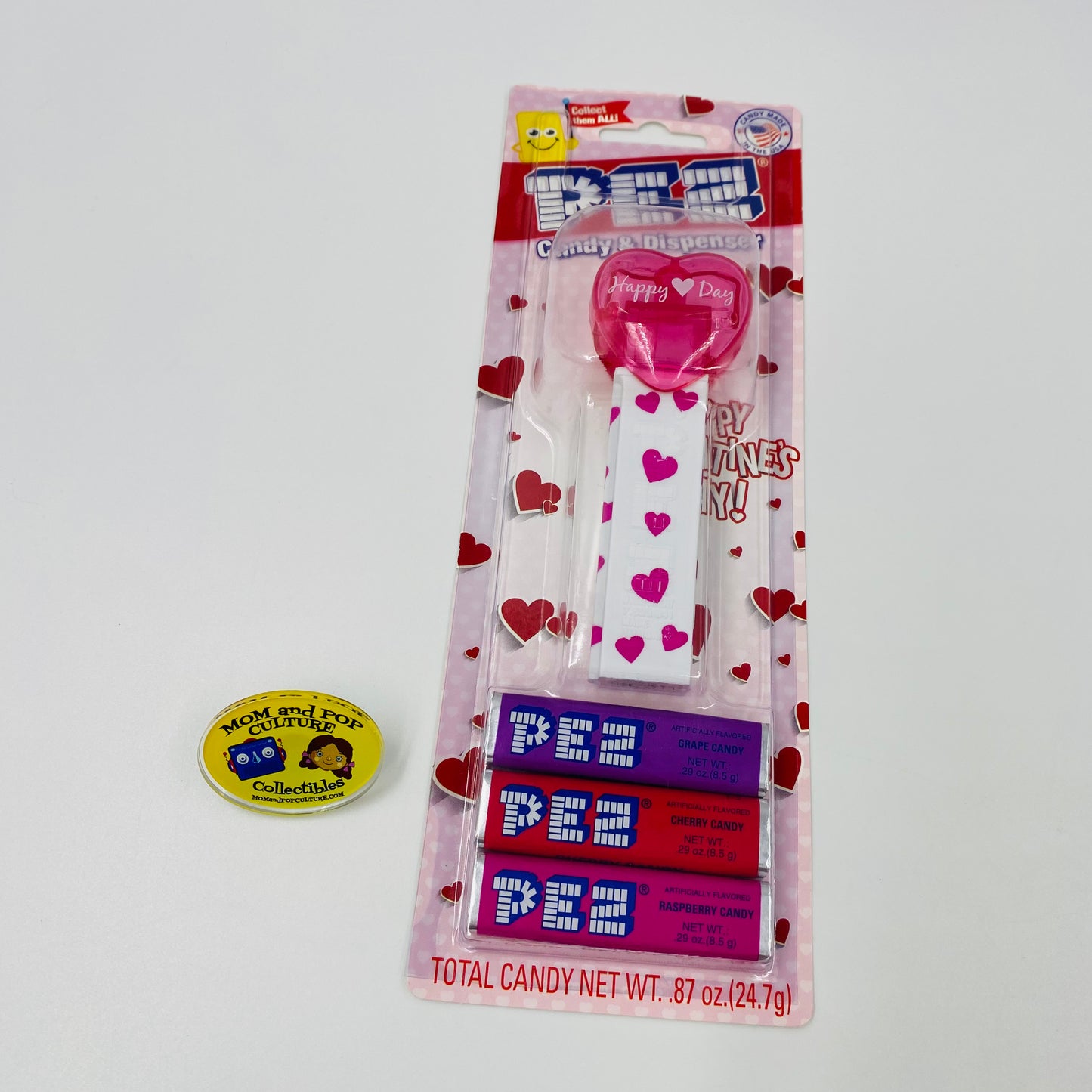 Valentine's Day Happy 'Heart' Day Crystal Heart PEZ dispenser (2015) carded 7.5 Hungary