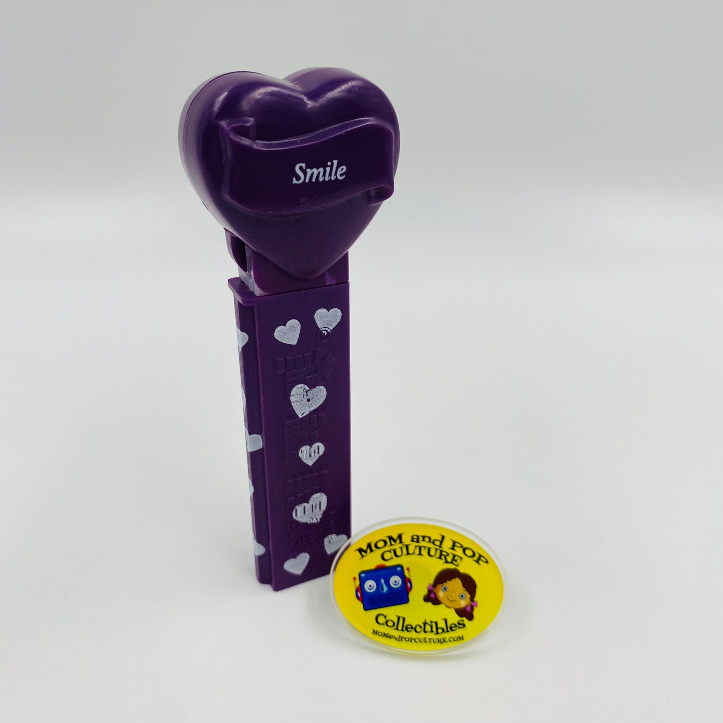 Valentine's Day Heart “Smile” purple PEZ dispenser (2005) loose 4.9 Hungary