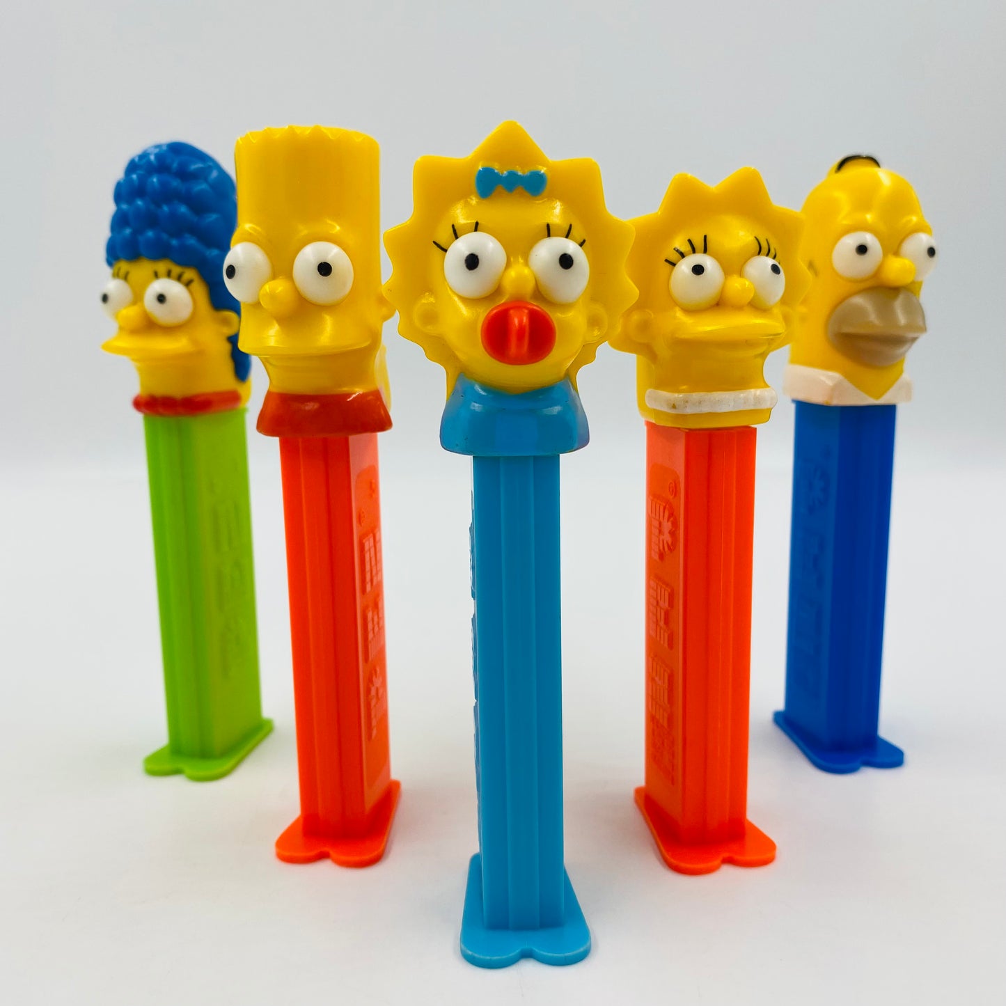 Simpsons complete set of 5 PEZ dispensers (2000) loose