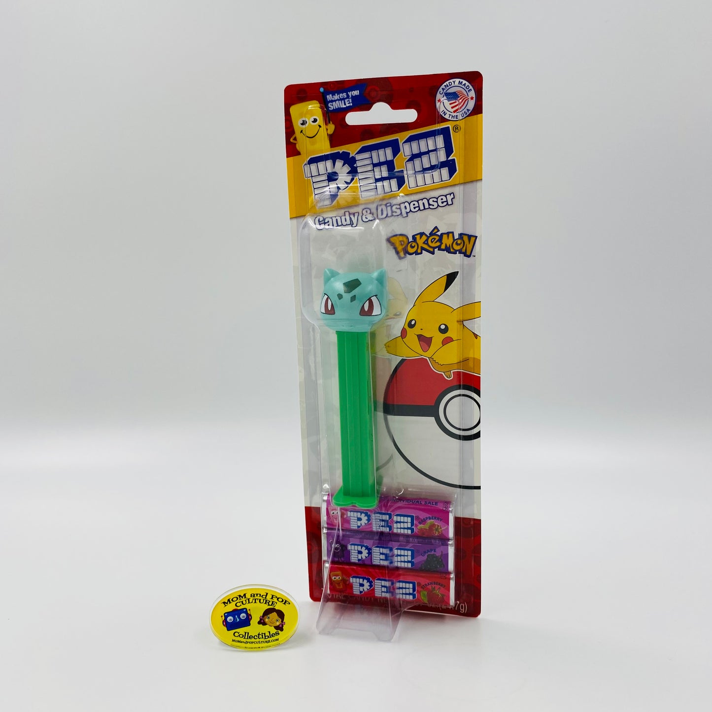 Pokemon Bulbasaur PEZ dispenser (2019) carded 7.5 Hungary