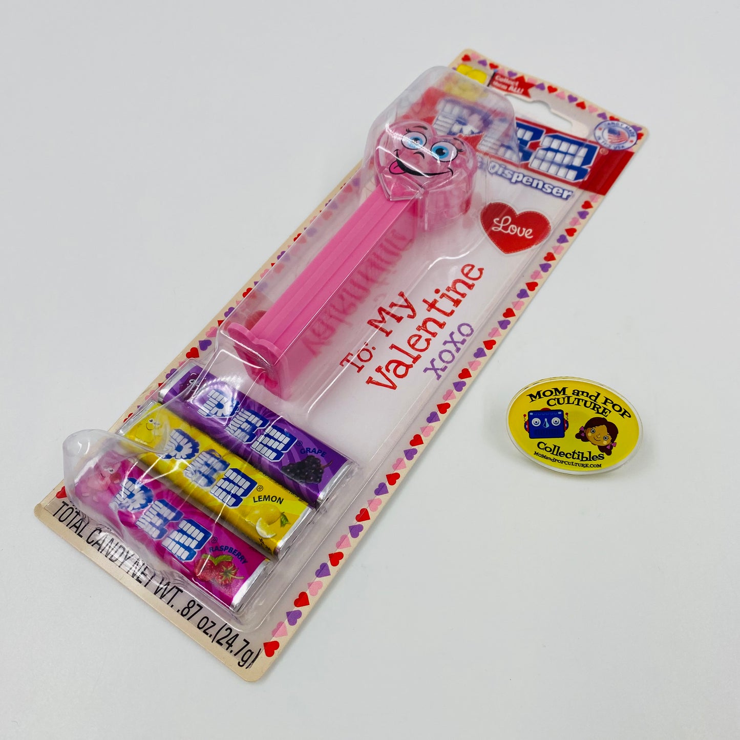 Valentine's Day Silly Crystal Heart (light pink) PEZ dispenser (2019) carded 7.5 Hungary