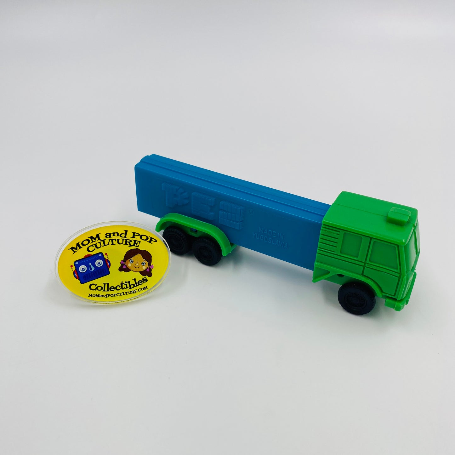 PEZ Trucks Series D R4 green cab/blue trailer PEZ dispenser (1991) loose 4.9 Yugoslavia