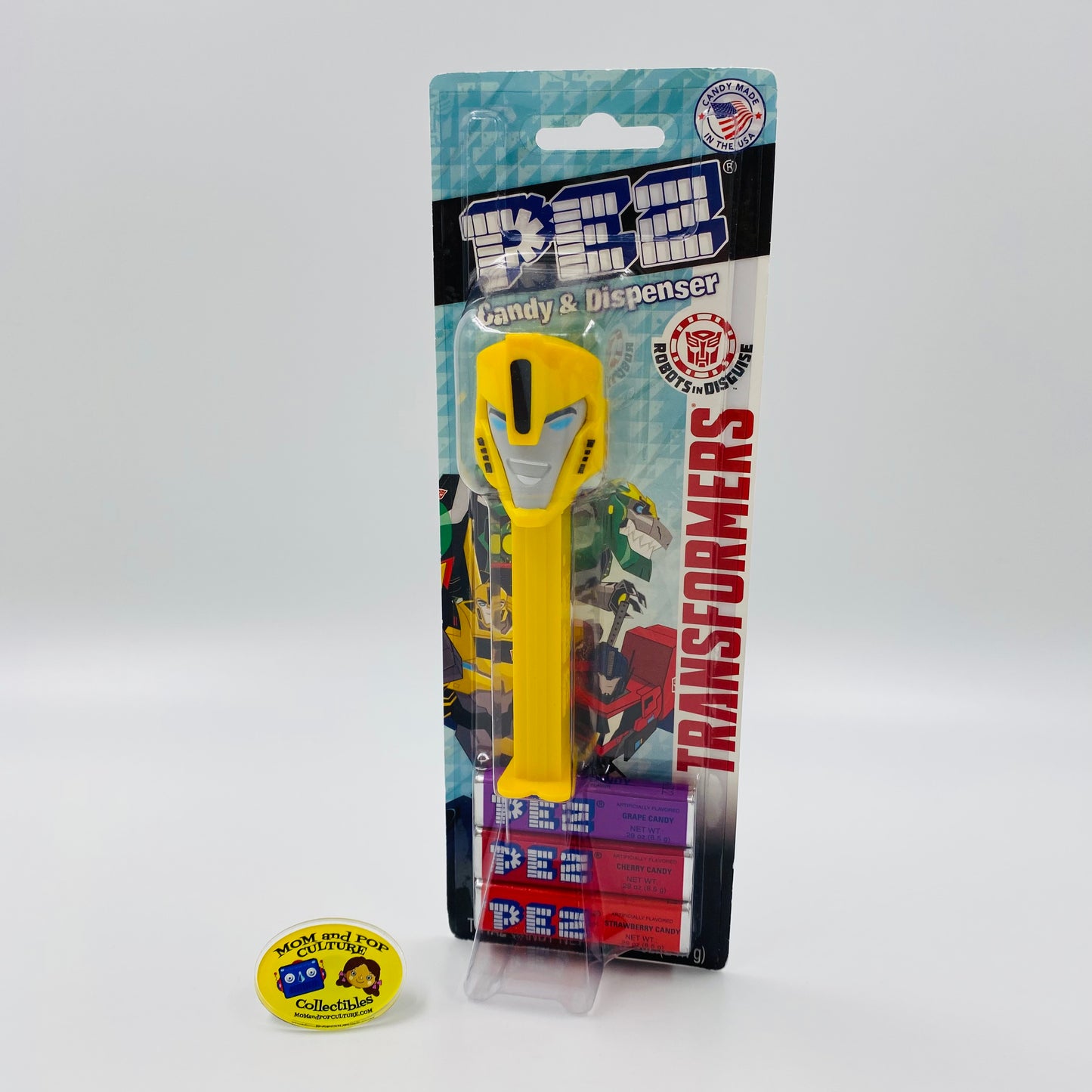 Transformers Robots in Disguise Bumblebee PEZ dispenser (2016) carded 7.5 Hungary