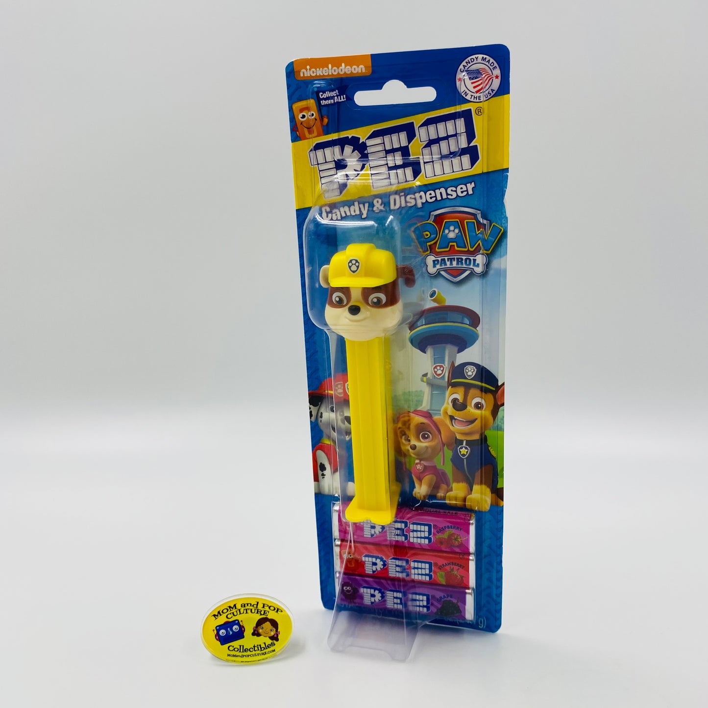 Paw Patrol Rubble PEZ dispenser (2018) carded 7.5 China
