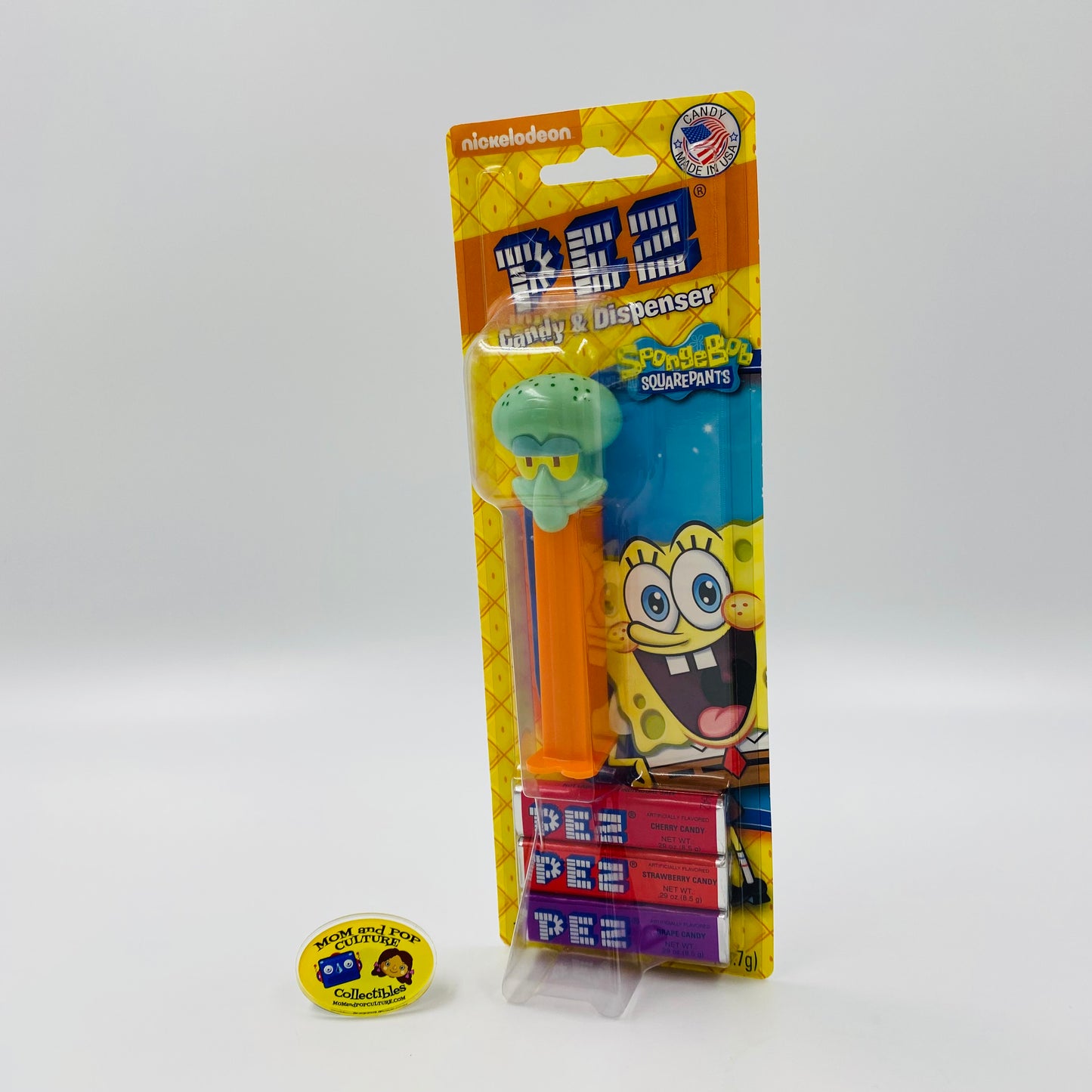 SpongeBob SquarePants Squidward PEZ dispenser (2014) carded 5.9 China