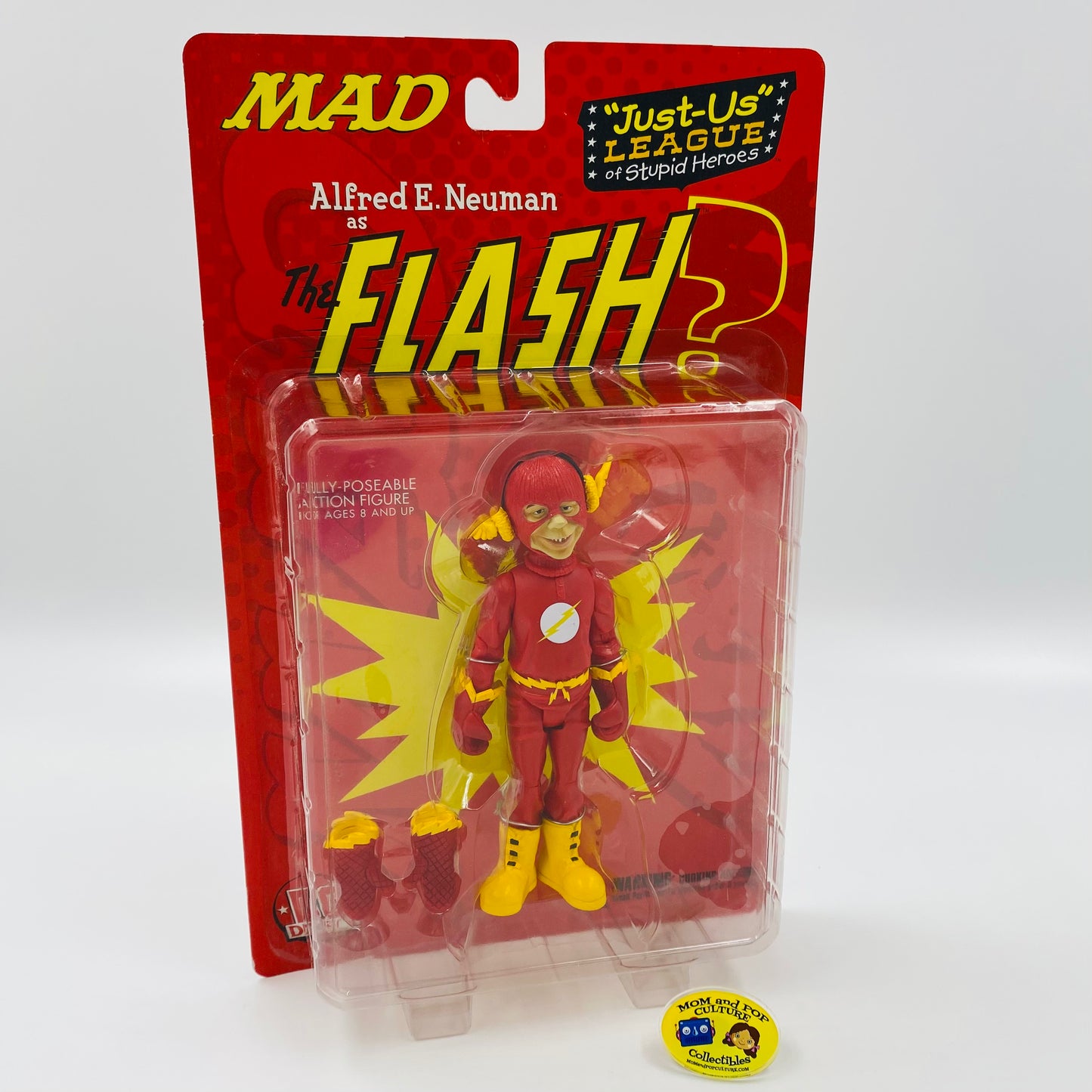 Mad Magazine “Just-Us” League of Stupid Heroes Alfred E Neuman as the Flash carded action figure (1998) DC Direct
