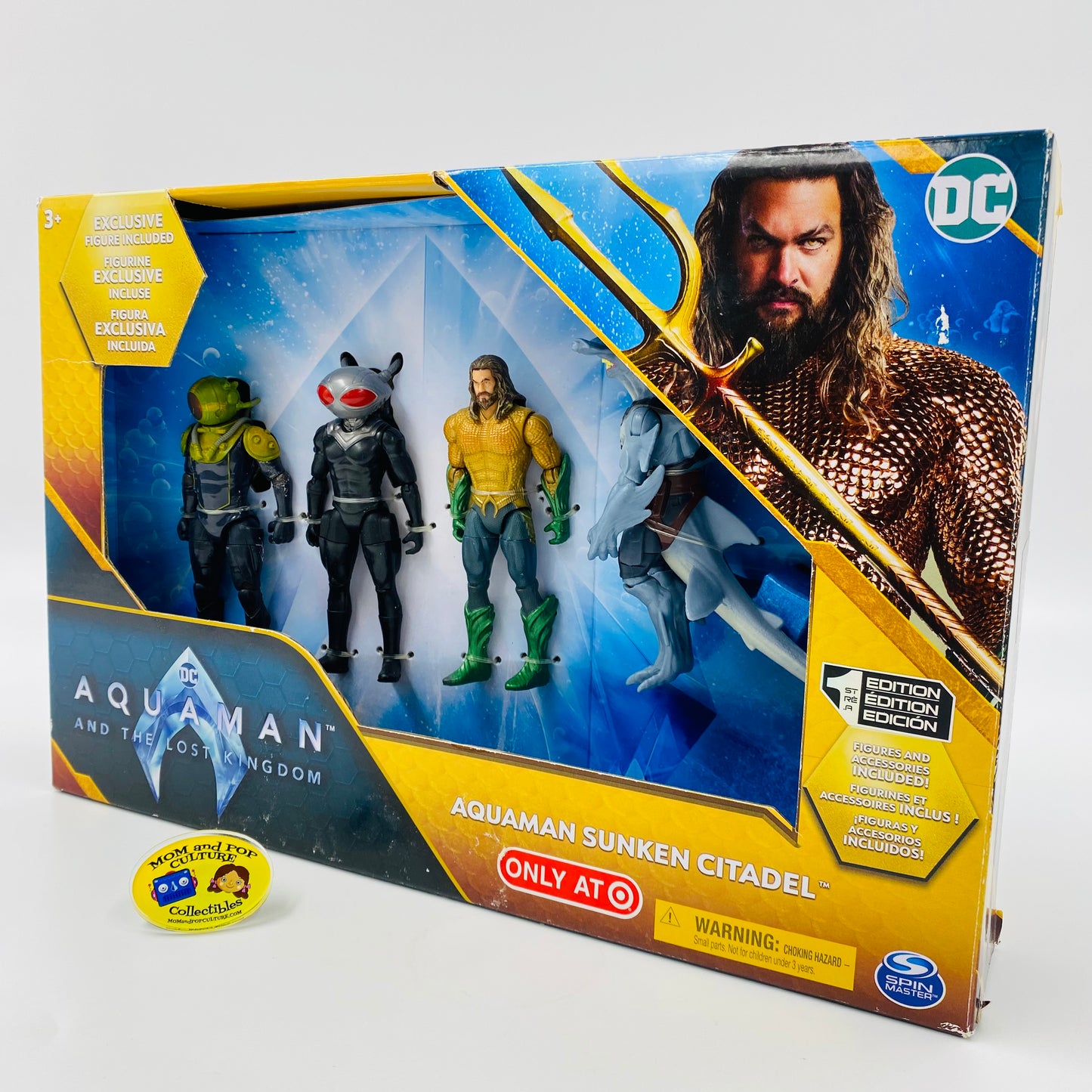 Aquaman and the Lost Kingdom Aquaman Sunken Citadel boxed 4” action figure 4-pack (2023) Spin Master