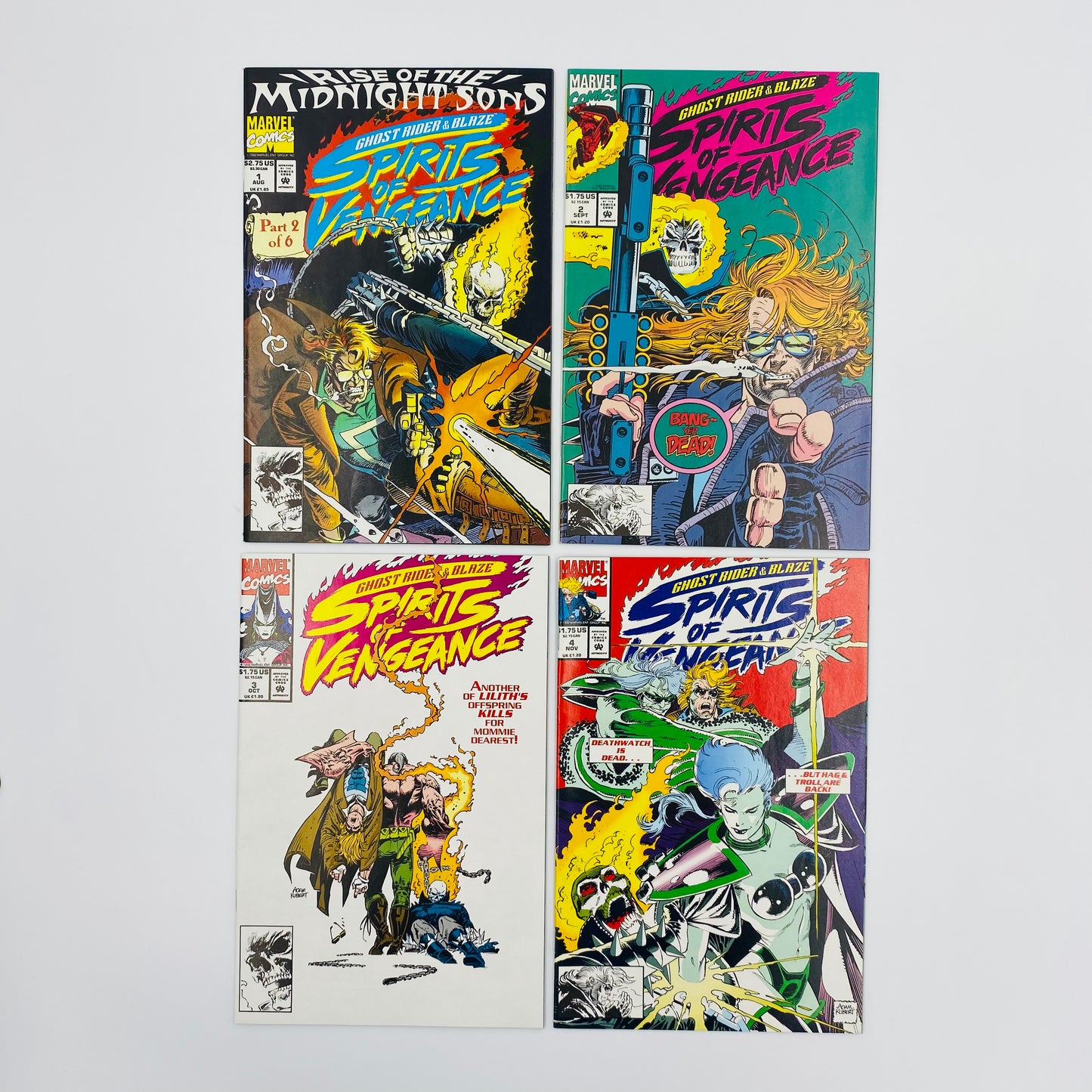 Ghost Rider & Blaze Spirits of Vengeance #1-23 (1992-1994) Web of Spider-Man #95 & 96 (1992-1993) Gun Runner #1 (1993) Marvel