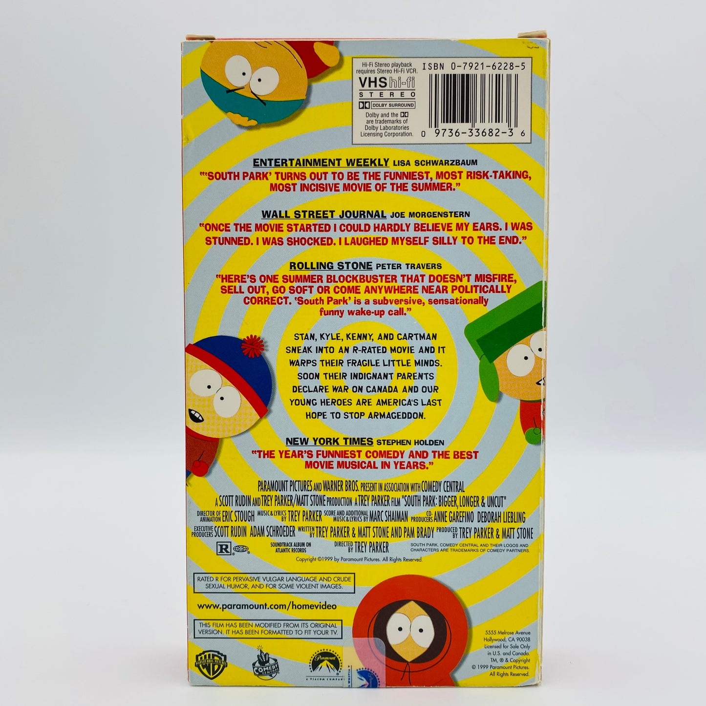 South Park Bigger, Longer & Uncut VHS tape (1999) Paramount