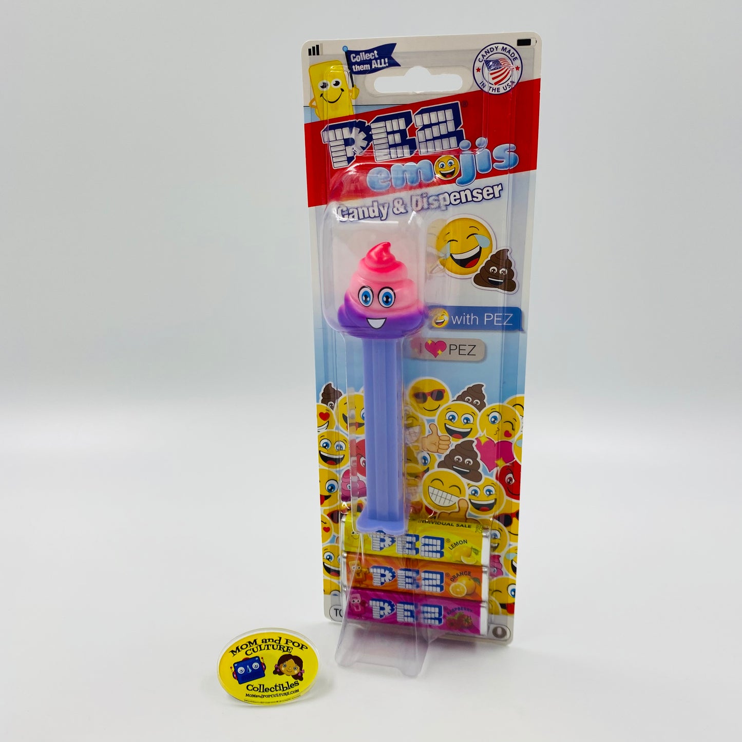 PEZemojis Rainbow Poop PEZ dispenser (2018) carded 7.5 China