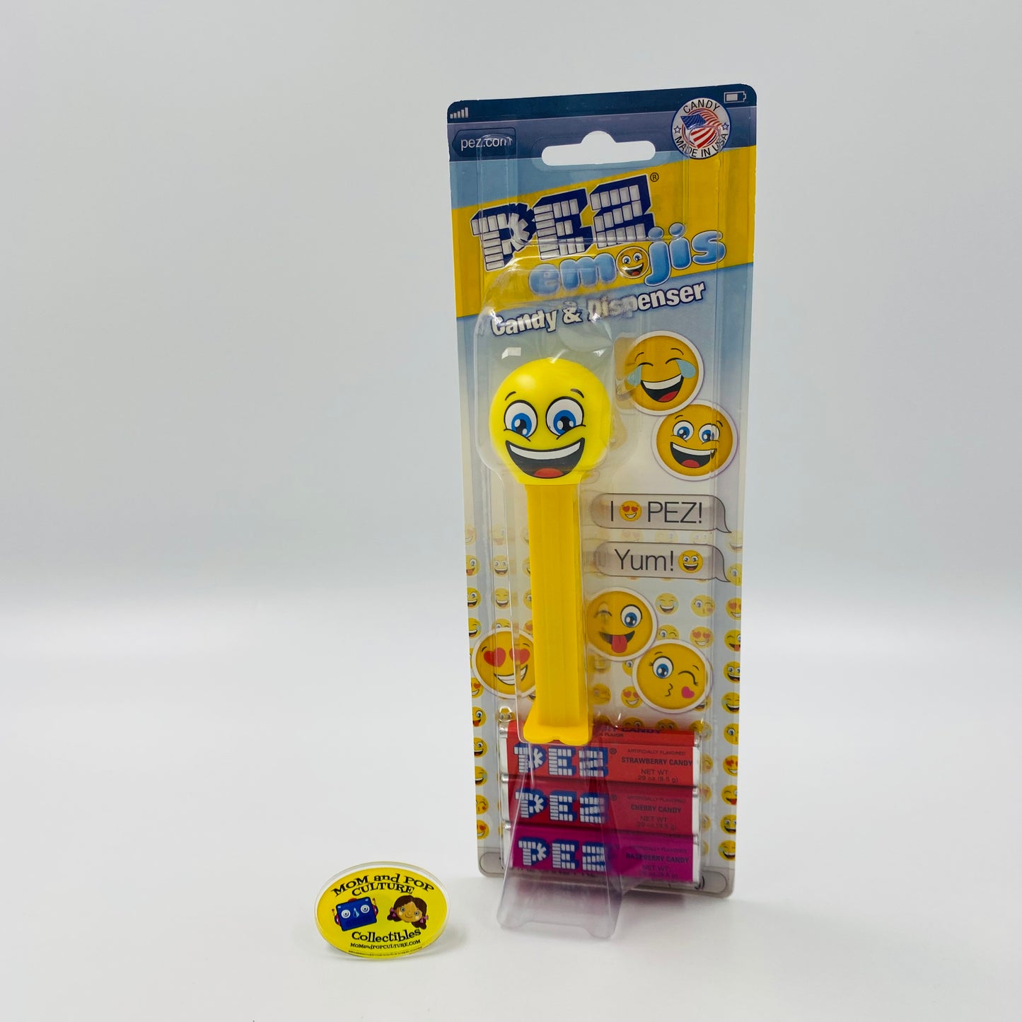 PEZemojis Happy PEZ dispenser (2015) carded 7.5 Hungary