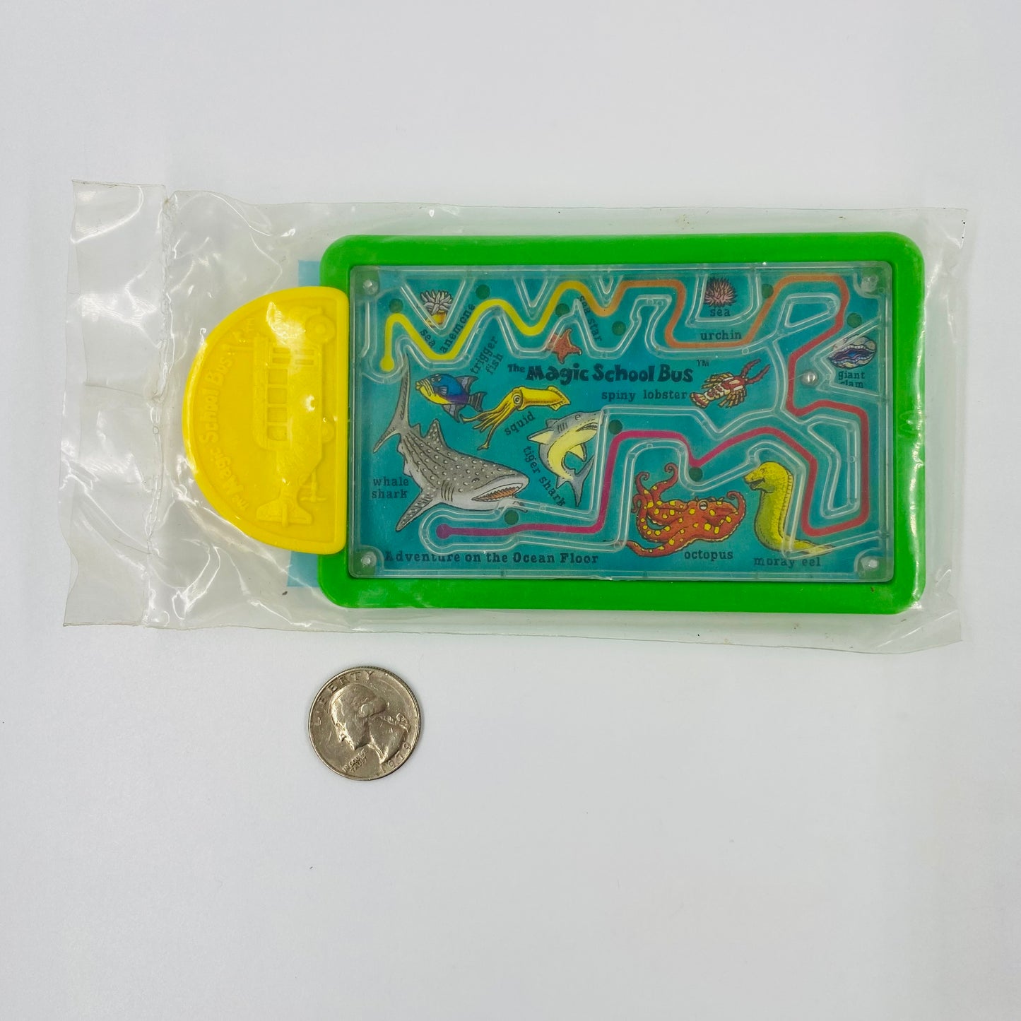The Magic School Bus Undersea Adventure bead game McDonald's Happy Meal toy (1994) bagged
