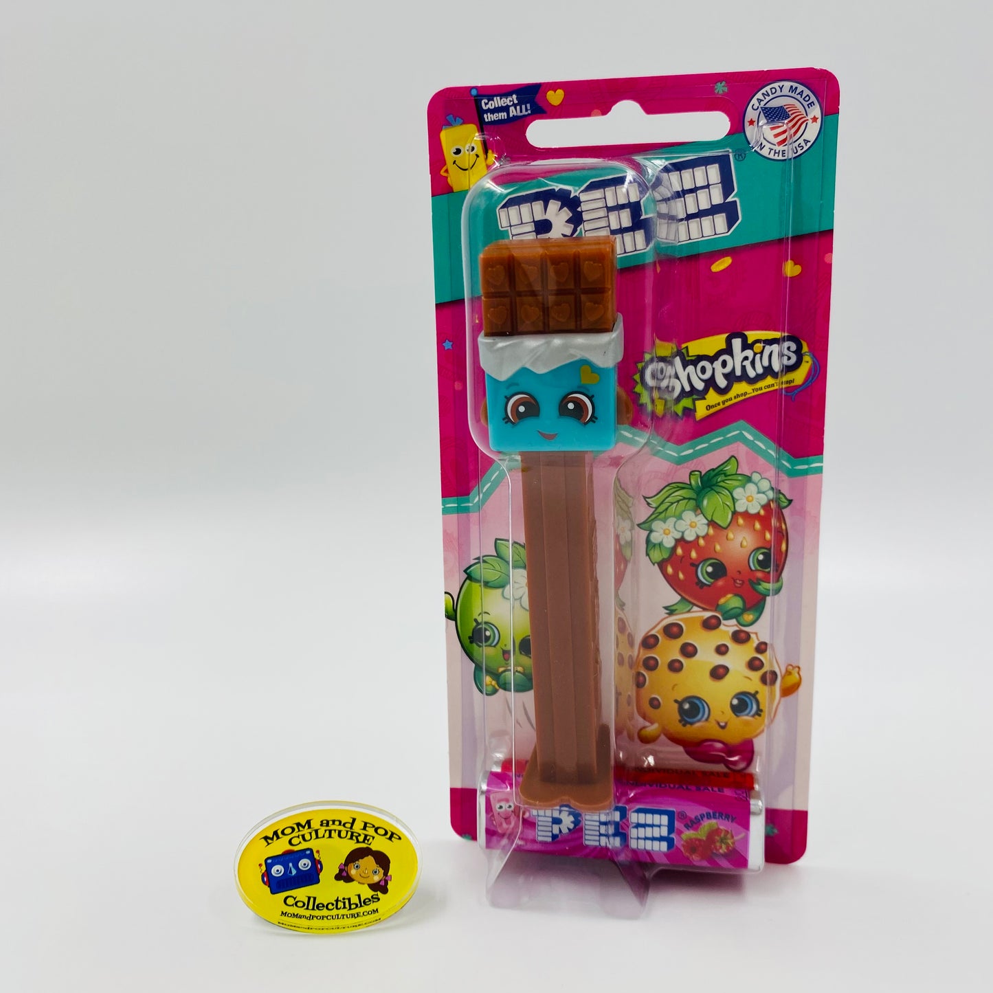 Shopkins Cheeky Chocolate PEZ dispenser (2018) short card 7.5 China