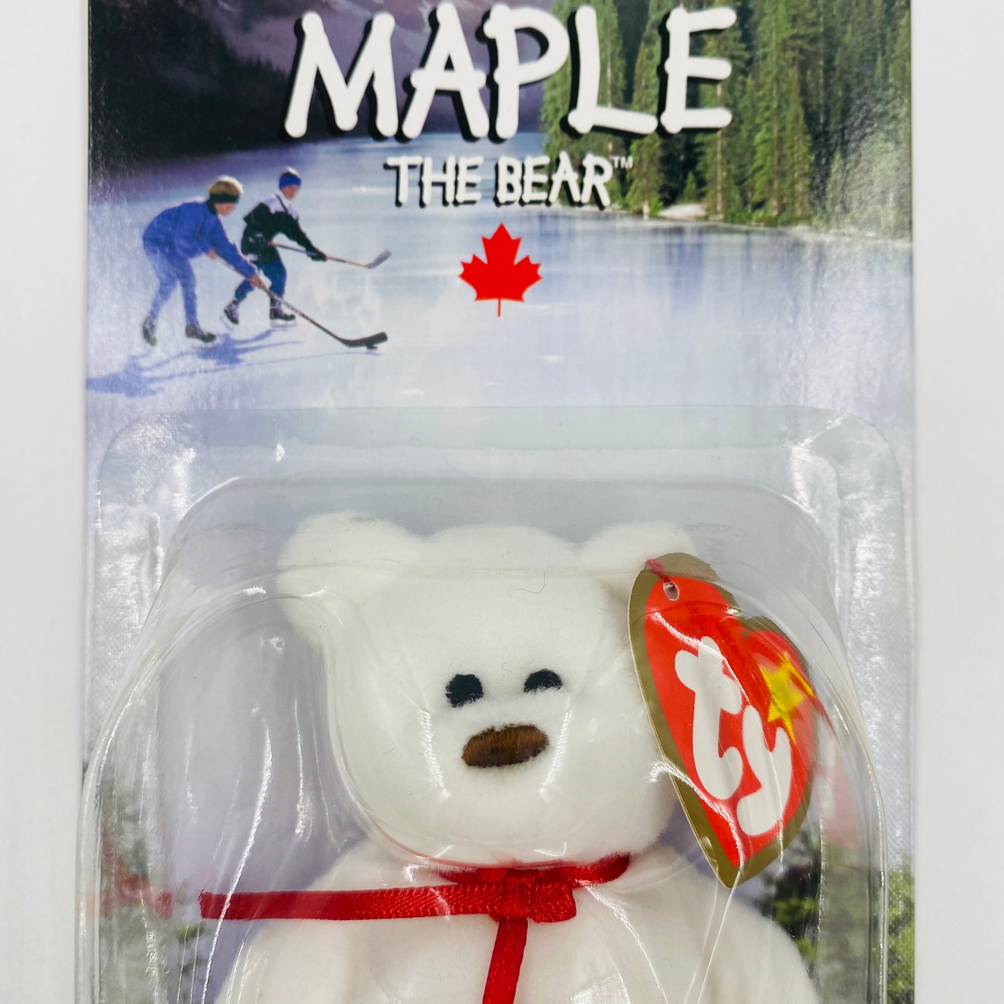 Teenie Beanie Babies International Bears Maple the Canadian Bear McDonald's Happy Meal bean bag plush toy animal (1999) carded