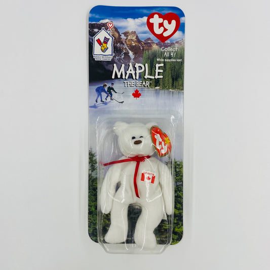 Teenie Beanie Babies International Bears Maple the Canadian Bear McDonald's Happy Meal bean bag plush toy animal (1999) carded