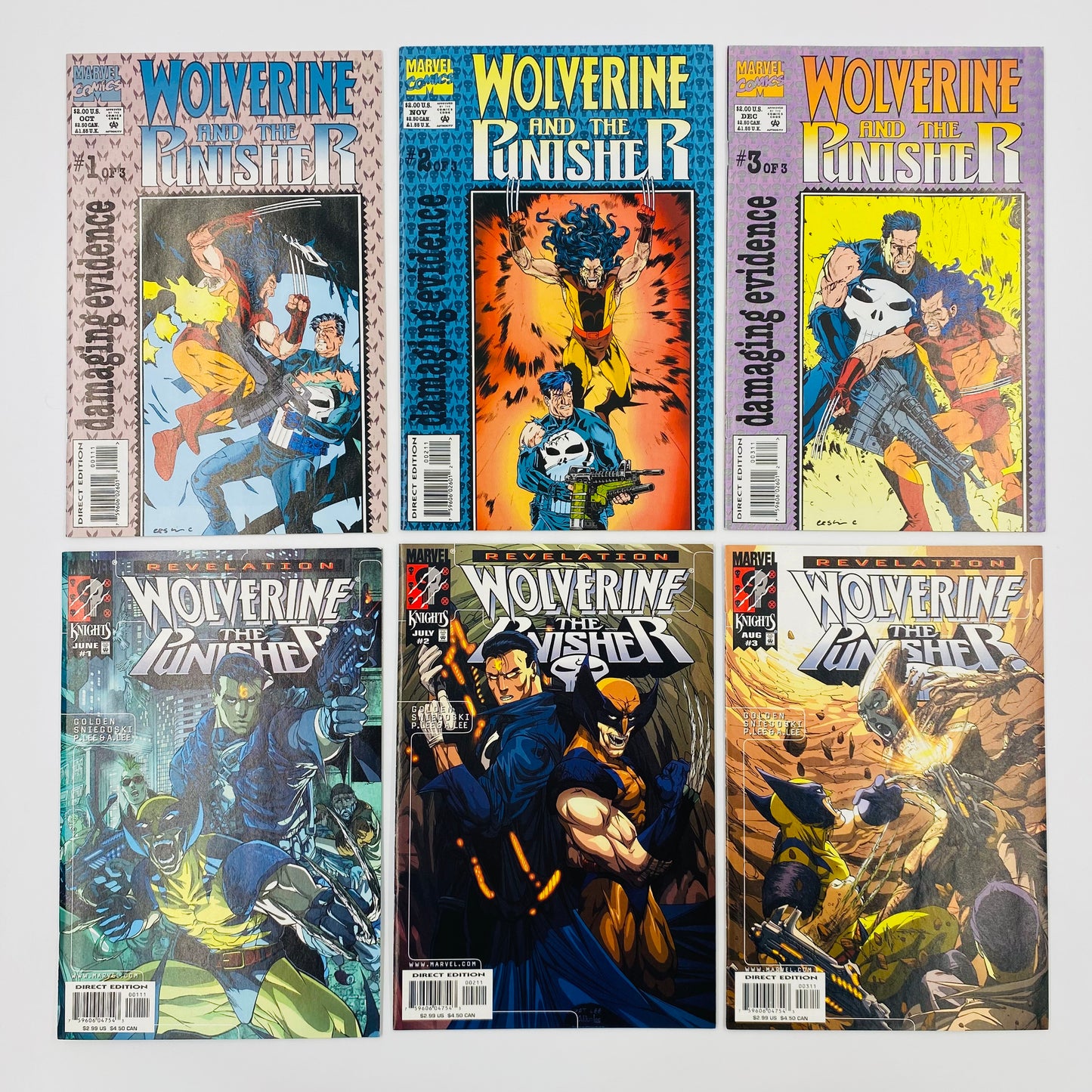Wolverine & Punisher Fun Pack: Wolverine and the Punisher Damaging Evidence #1-3 (1993) Wolverine The Punisher Revelation #1-4 (1999) Wolverine Punisher #1-5 (2004) Marvel/Marvel Knights