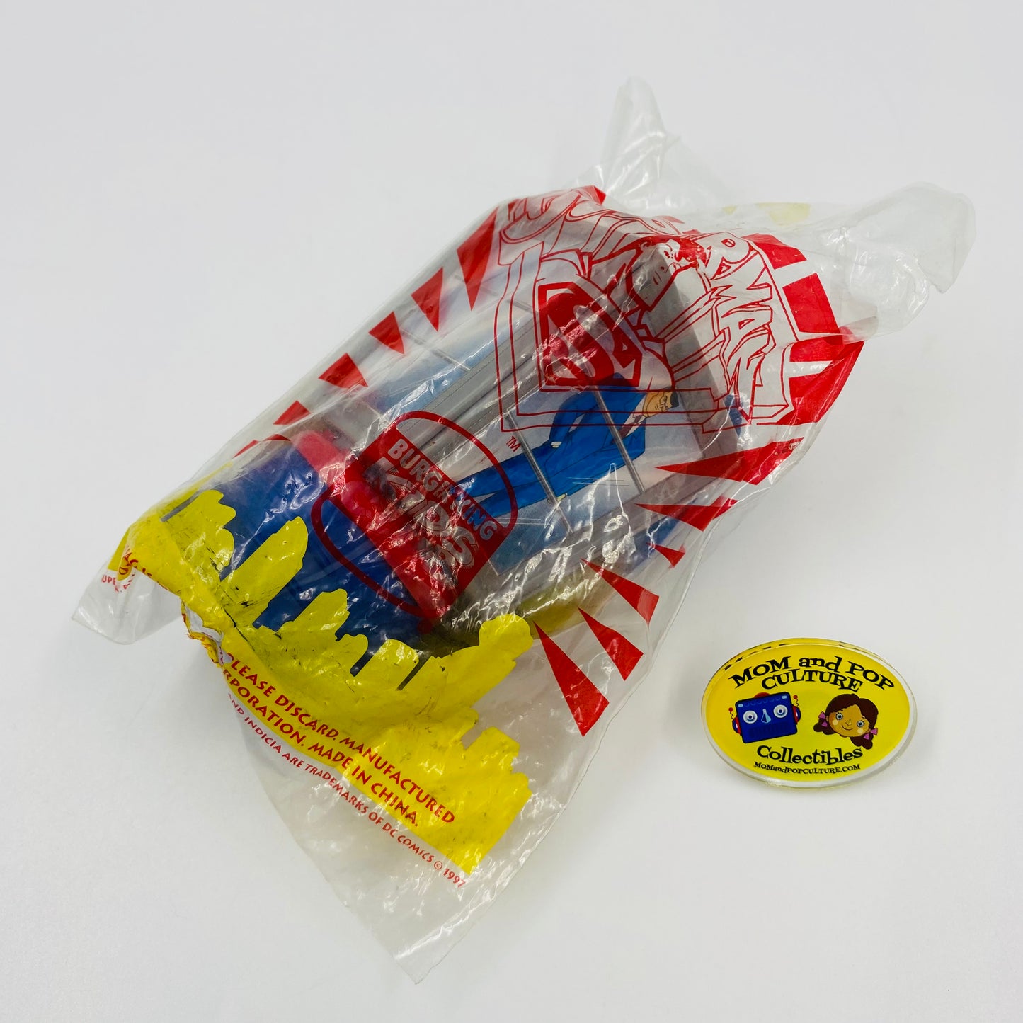 Superman The Animated Series Phone Booth Burger King Kids' Meals toy (1997) bagged