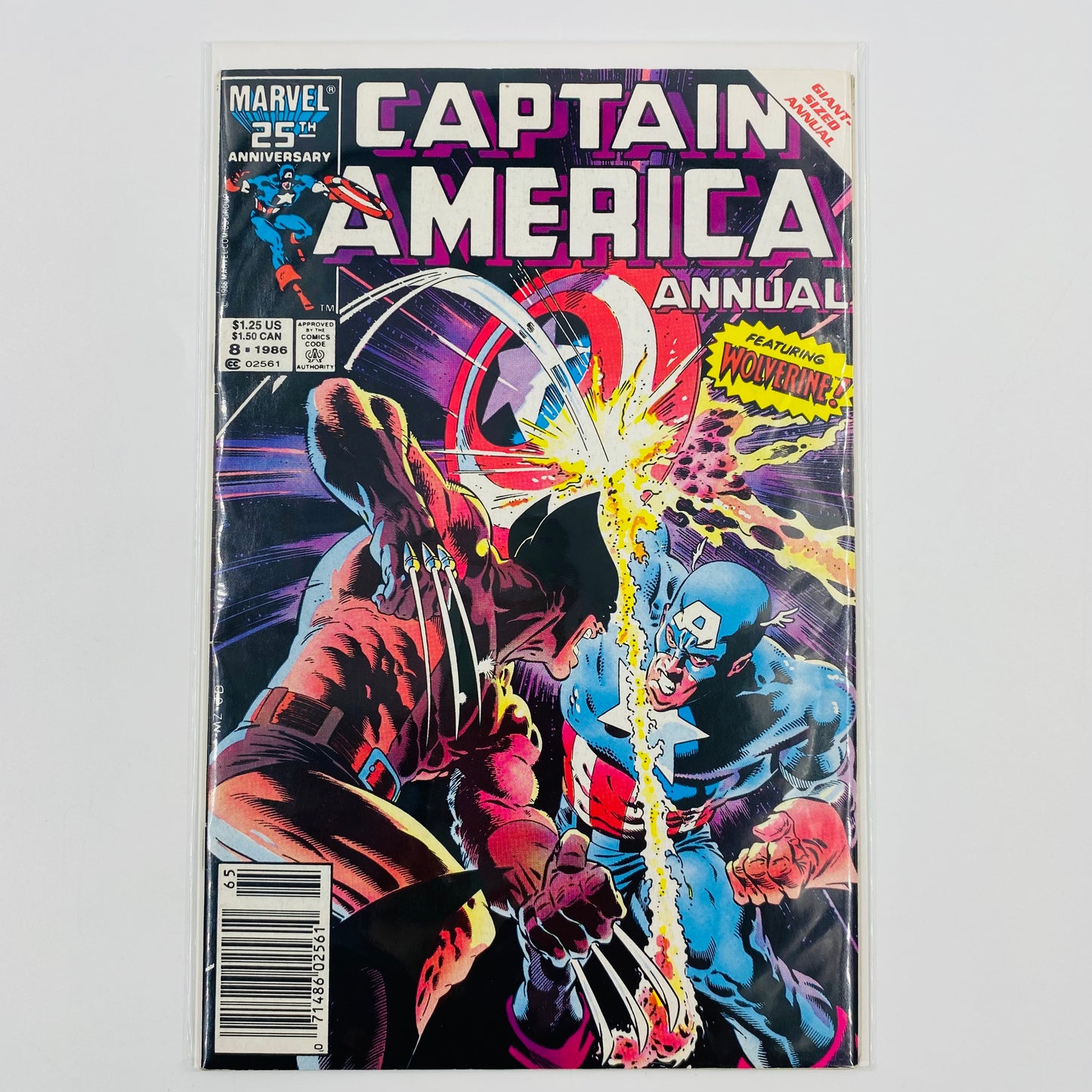 Captain America Annual #8 Guest-Starring Wolverine (1986) Marvel