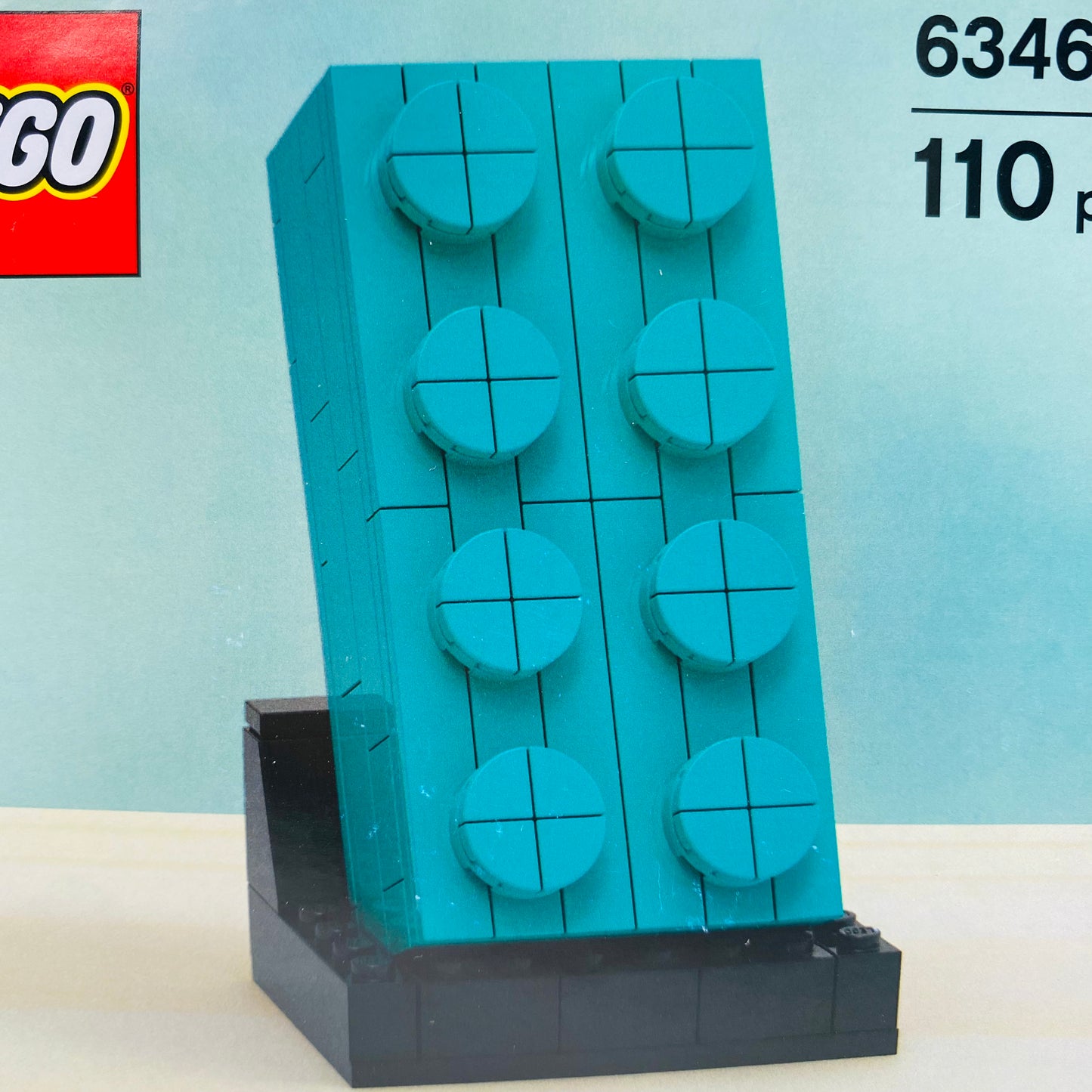LEGO Buildable 2x4 Teal Brick boxed set (2020) 6346101