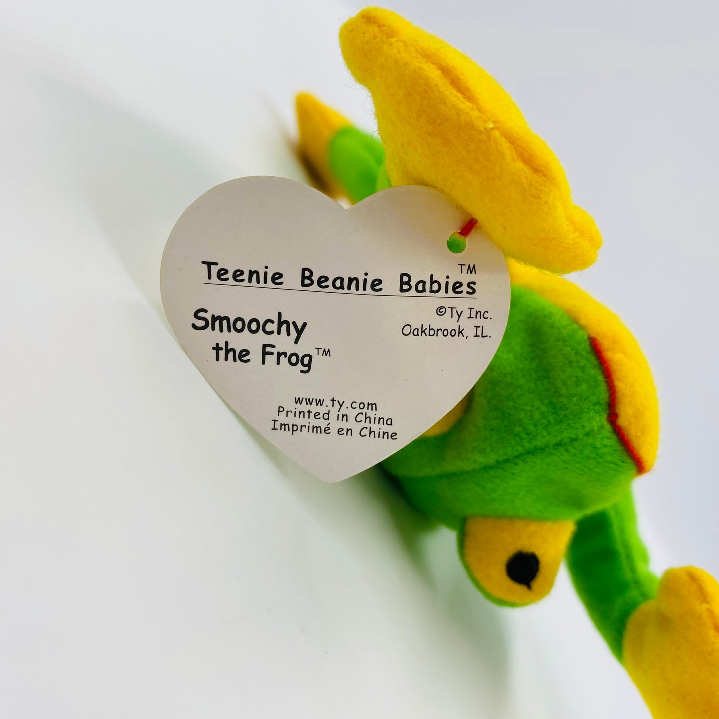 Teenie Beanie Babies Smoochy the Frog McDonald's Happy Meal bean bag plush toy animal (1999) loose