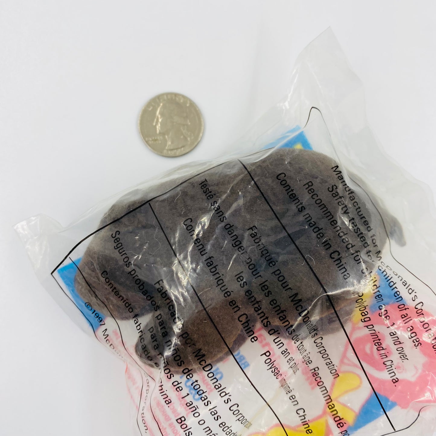 Fisher Price Animal Pals Brown Bear McDonald's Happy Meal plush toy (1997) bagged