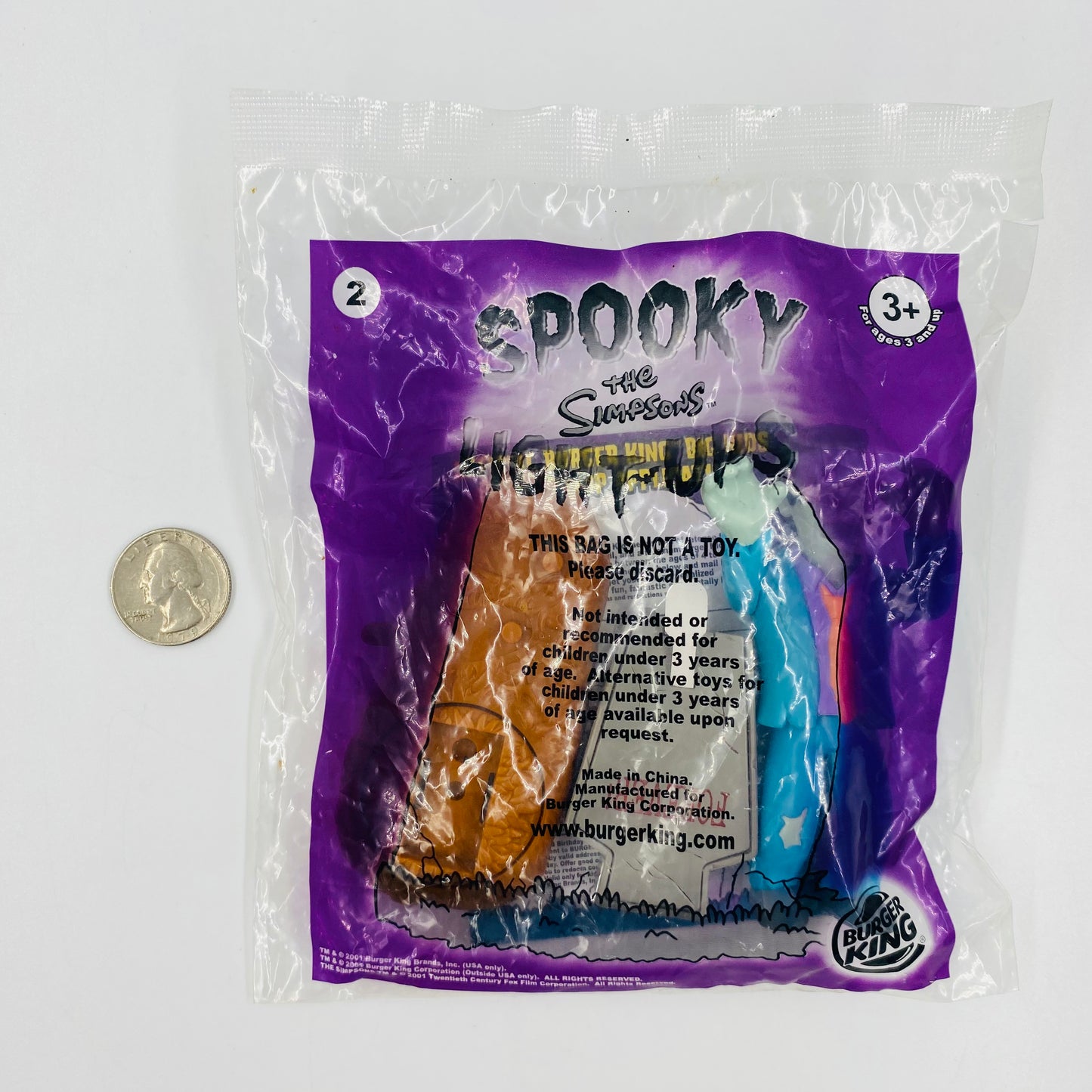 The Simpsons Spooky Light-Ups Principal Skinner Burger King Kids' Meals toy (2001) bagged