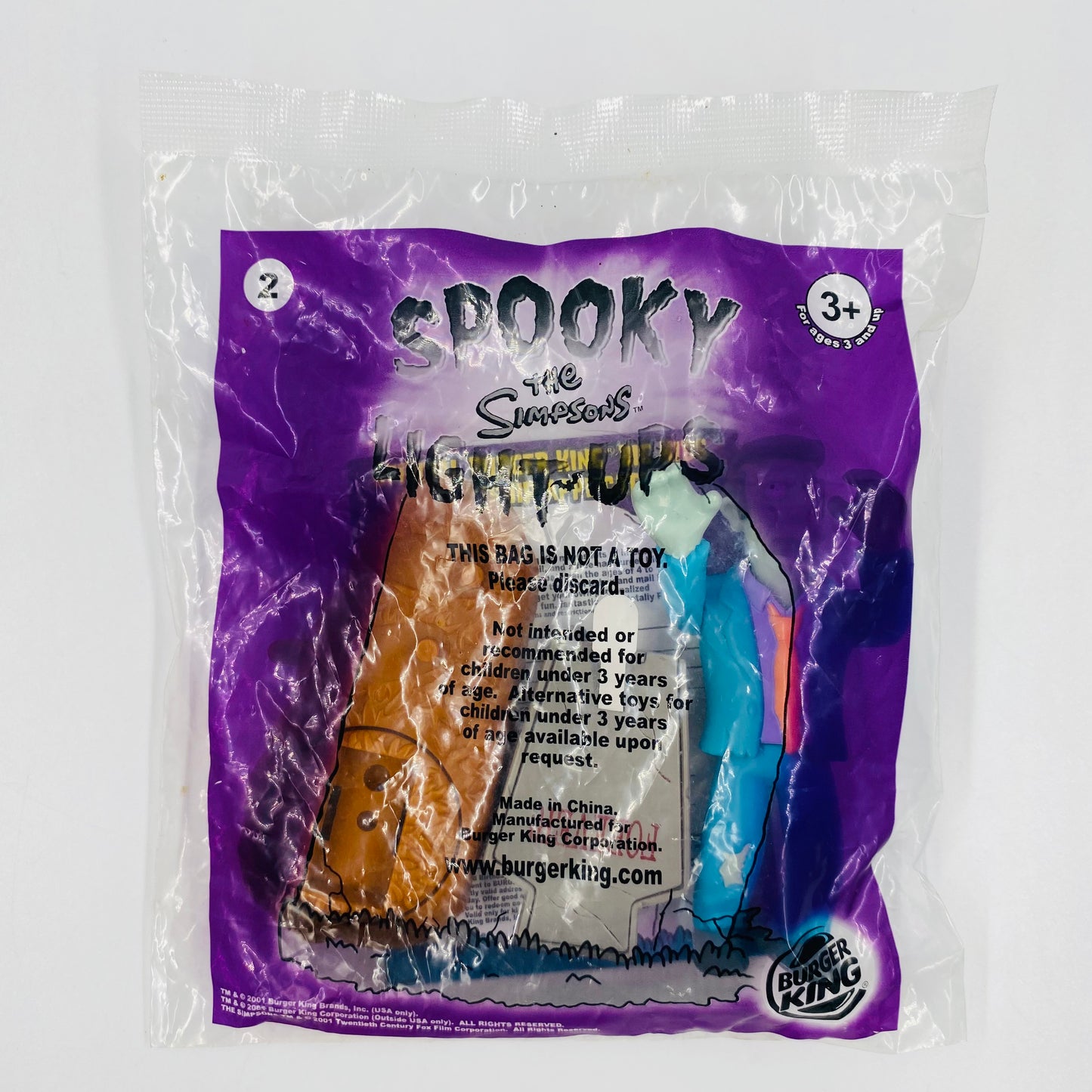 The Simpsons Spooky Light-Ups Principal Skinner Burger King Kids' Meals toy (2001) bagged