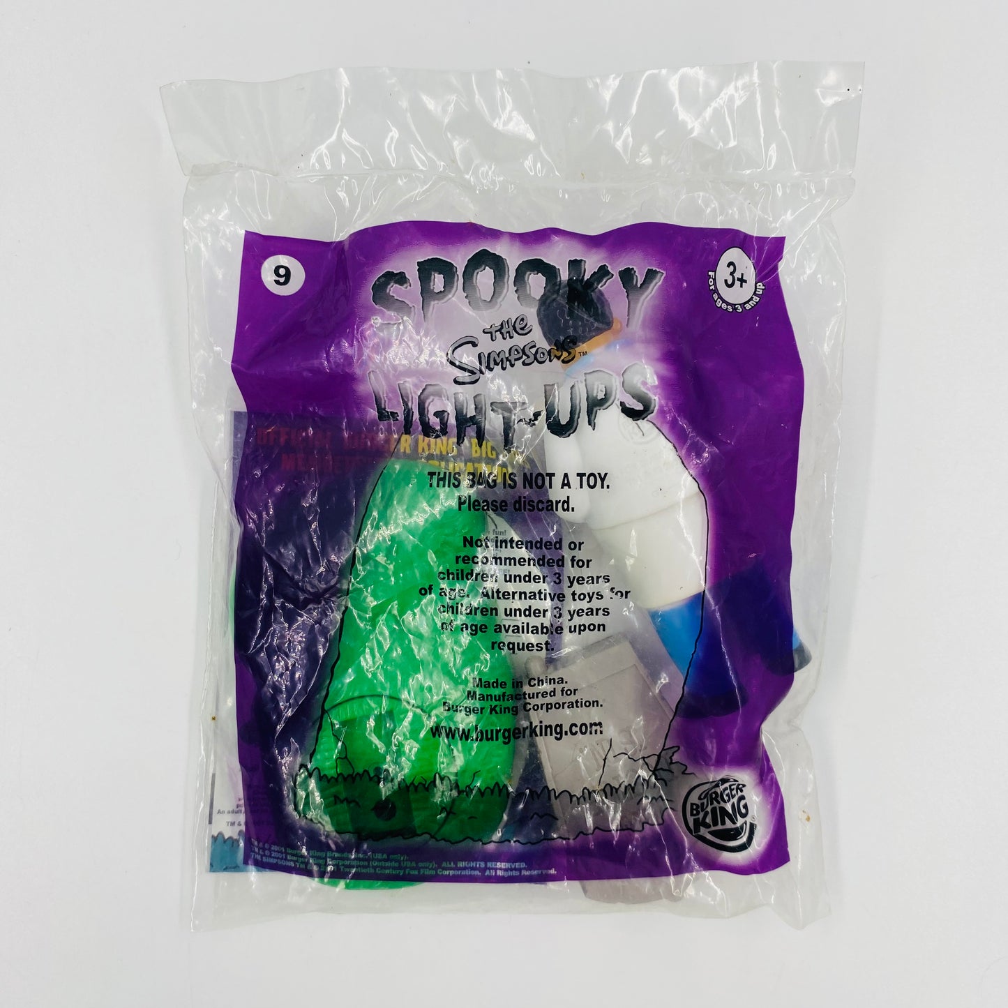 The Simpsons Spooky Light-Ups Dr. Hibbert Burger King Kids' Meals toy (2001) bagged