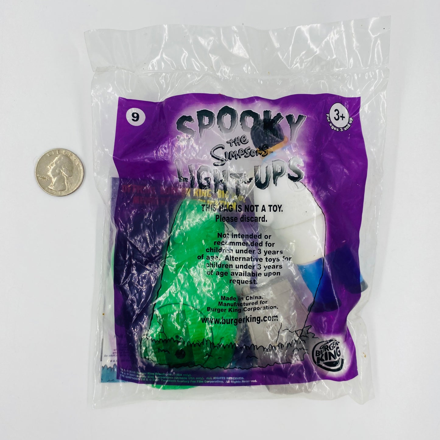 The Simpsons Spooky Light-Ups Dr. Hibbert Burger King Kids' Meals toy (2001) bagged