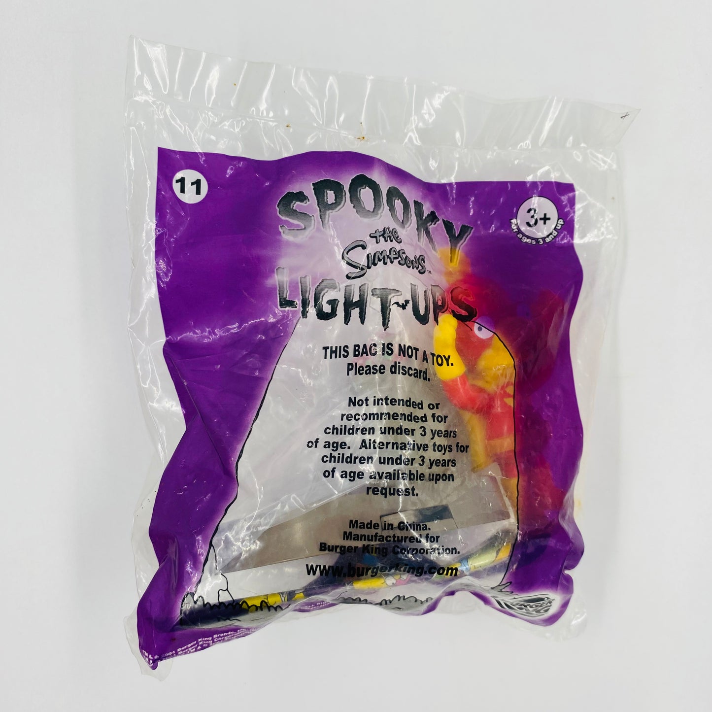 The Simpsons Spooky Light-Ups Milhouse Burger King Kids' Meals toy (2001) bagged