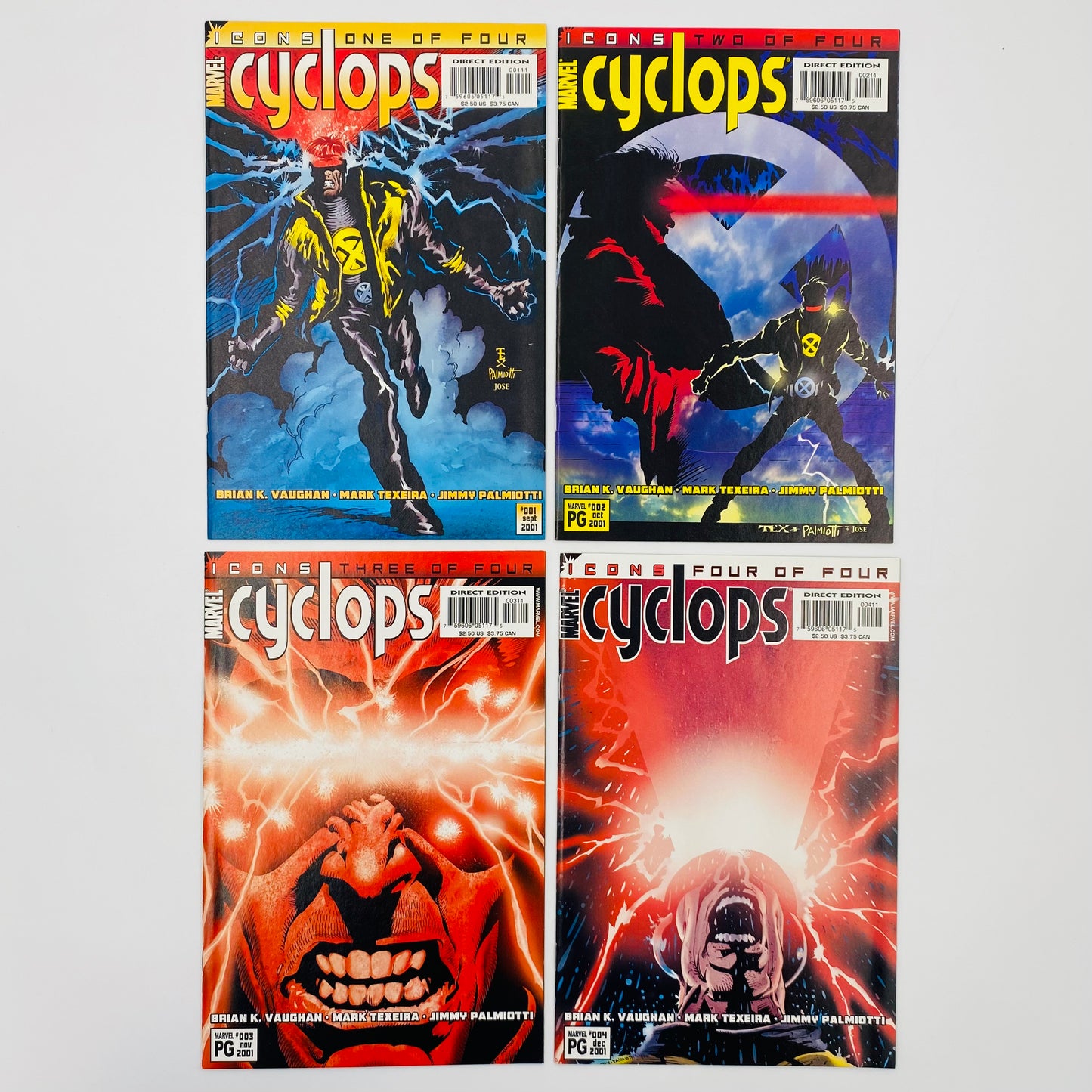 Cyclops Fun Pack: X-Men The Search for Cyclops #1B, 2B, 3B, 4A (2000-2001)  Cyclops #1-4 (2001) Marvel