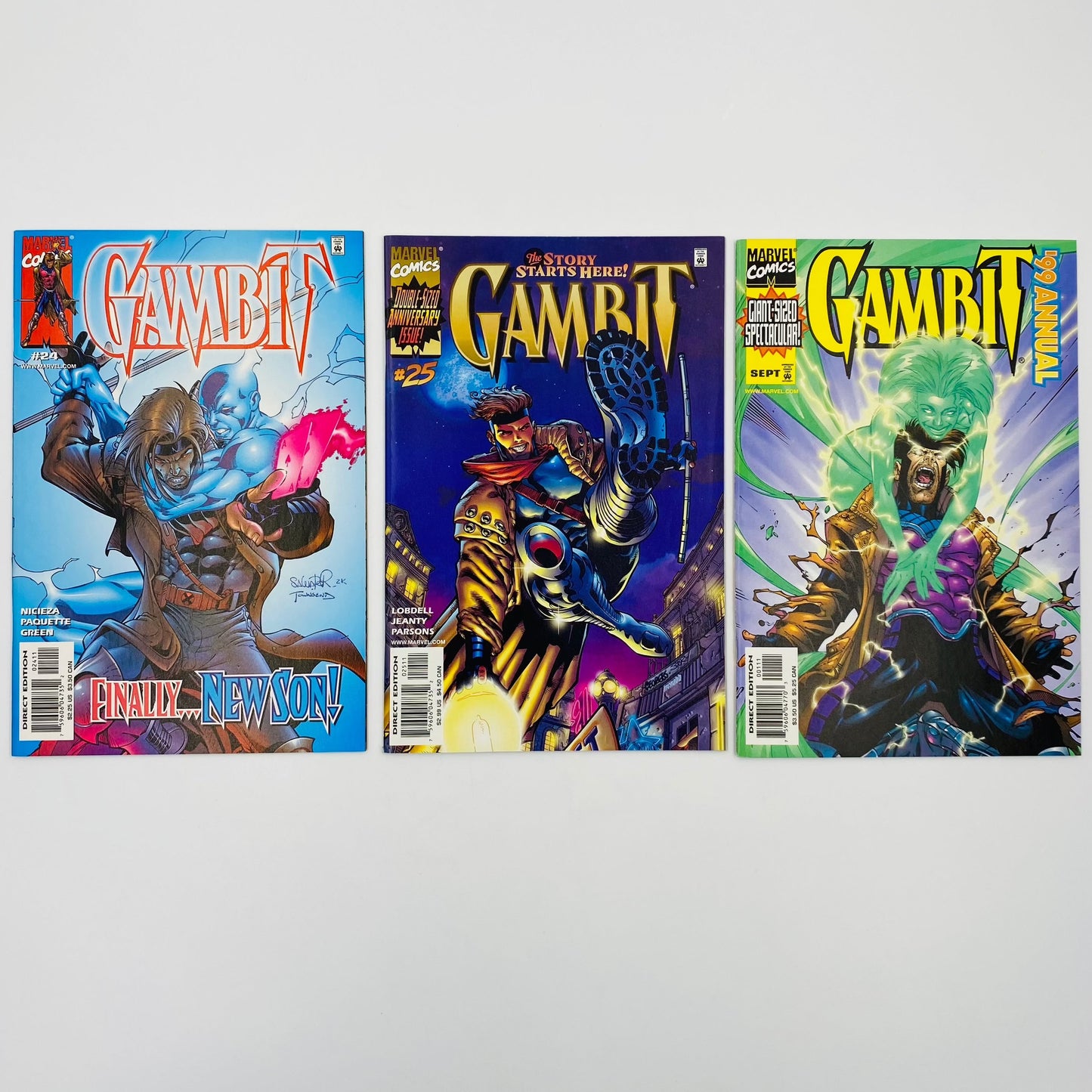 Gambit #1-25 (1998-2001) Gambit Annual 1999 (1999) Gambit Annual 2000 (2000) Marvel
