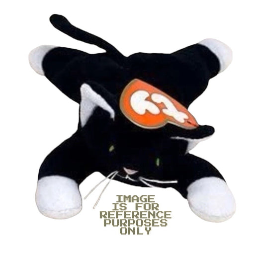 Teenie Beanie Babies Zip the Cat McDonald's Happy Meal bean bag plush toy animal (1998) bagged