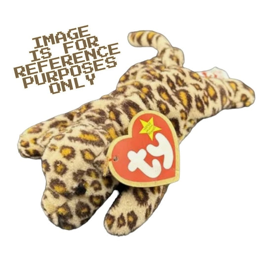 Teenie Beanie Babies Freckles the Leopard McDonald's Happy Meal bean bag plush toy animal (1999) bagged