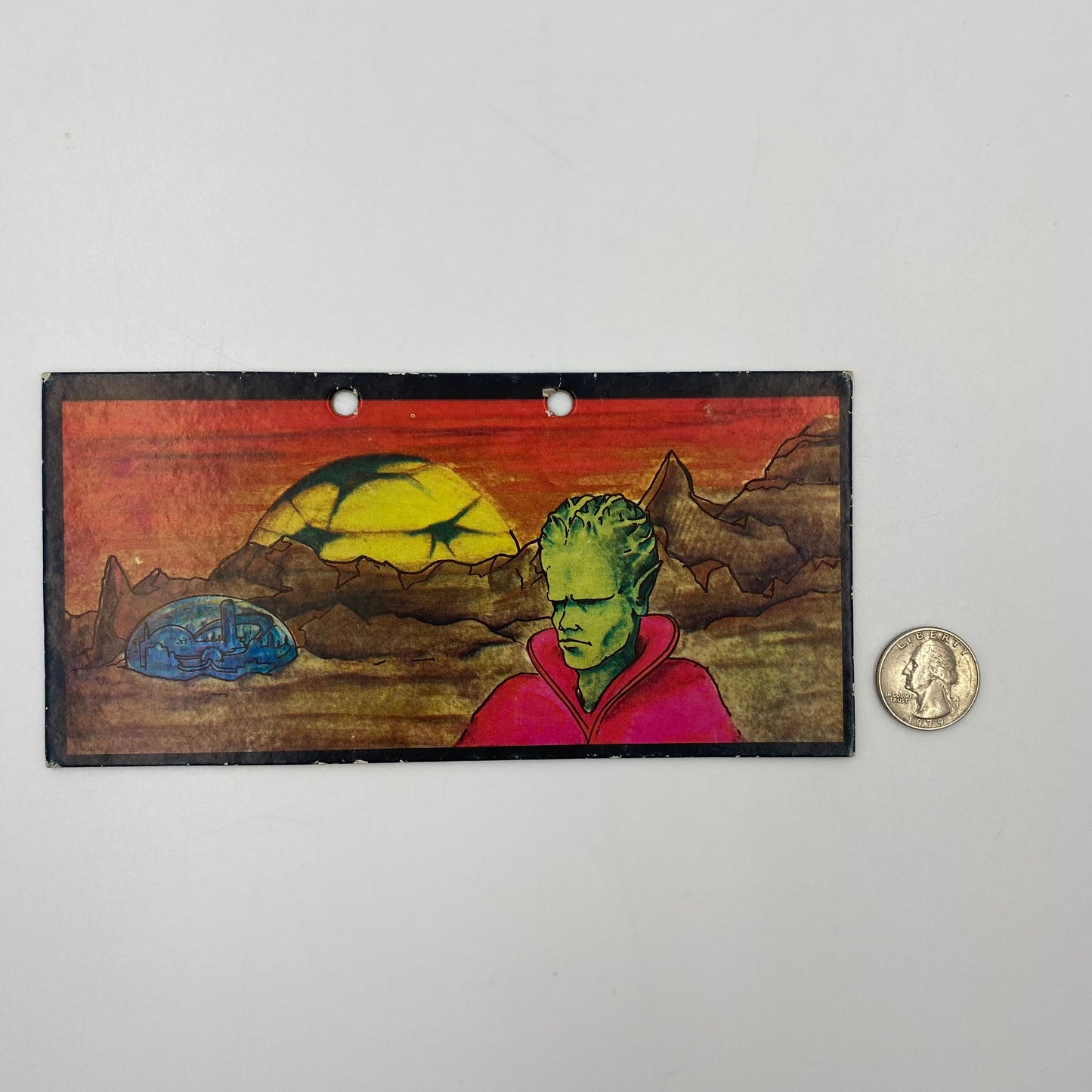 Star Trek: U.S.S. Enterprise Action Playset hands/alien telescreen card (1974) Mego