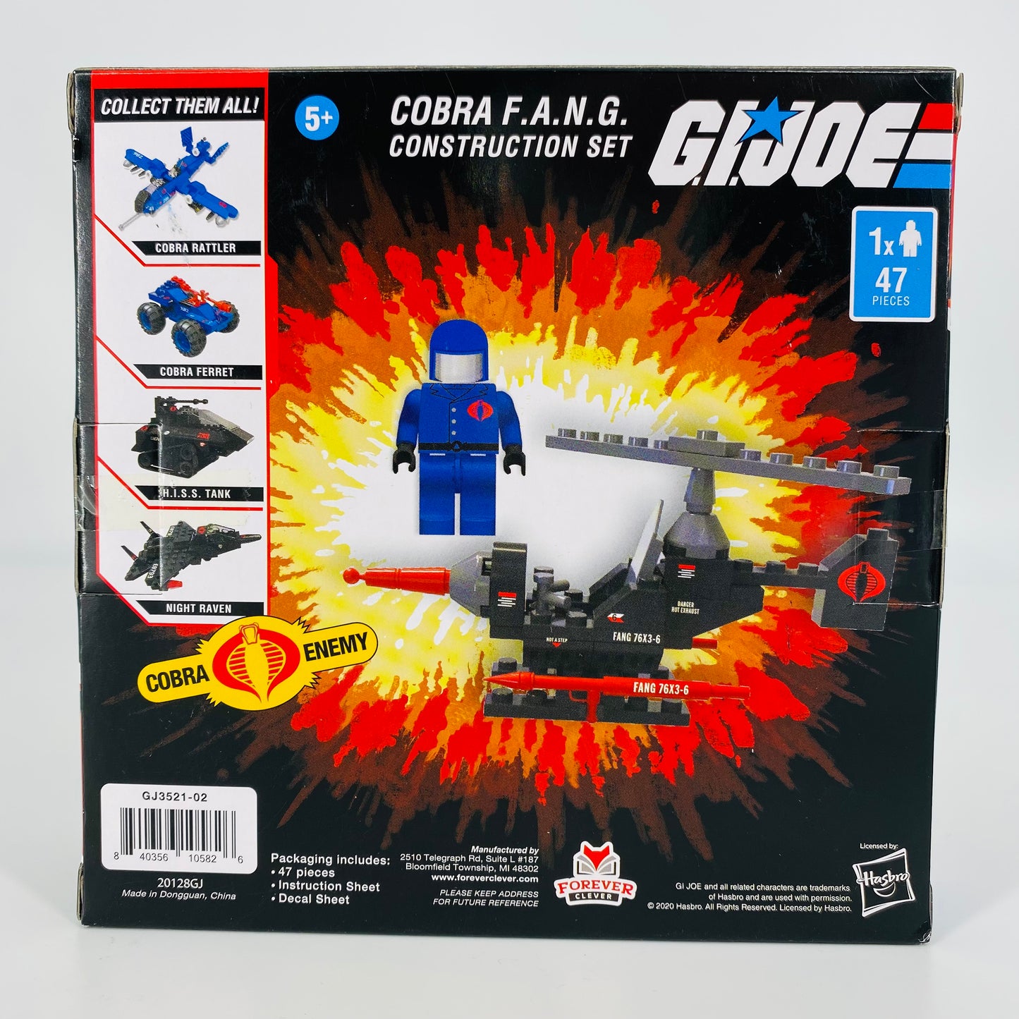 G.I. Joe Ninja Speed Cycle w/Snake Eyes, Cobra Ferret w/Storm Shadow & Cobra F.A.N.G w/Cobra Commander construction sets