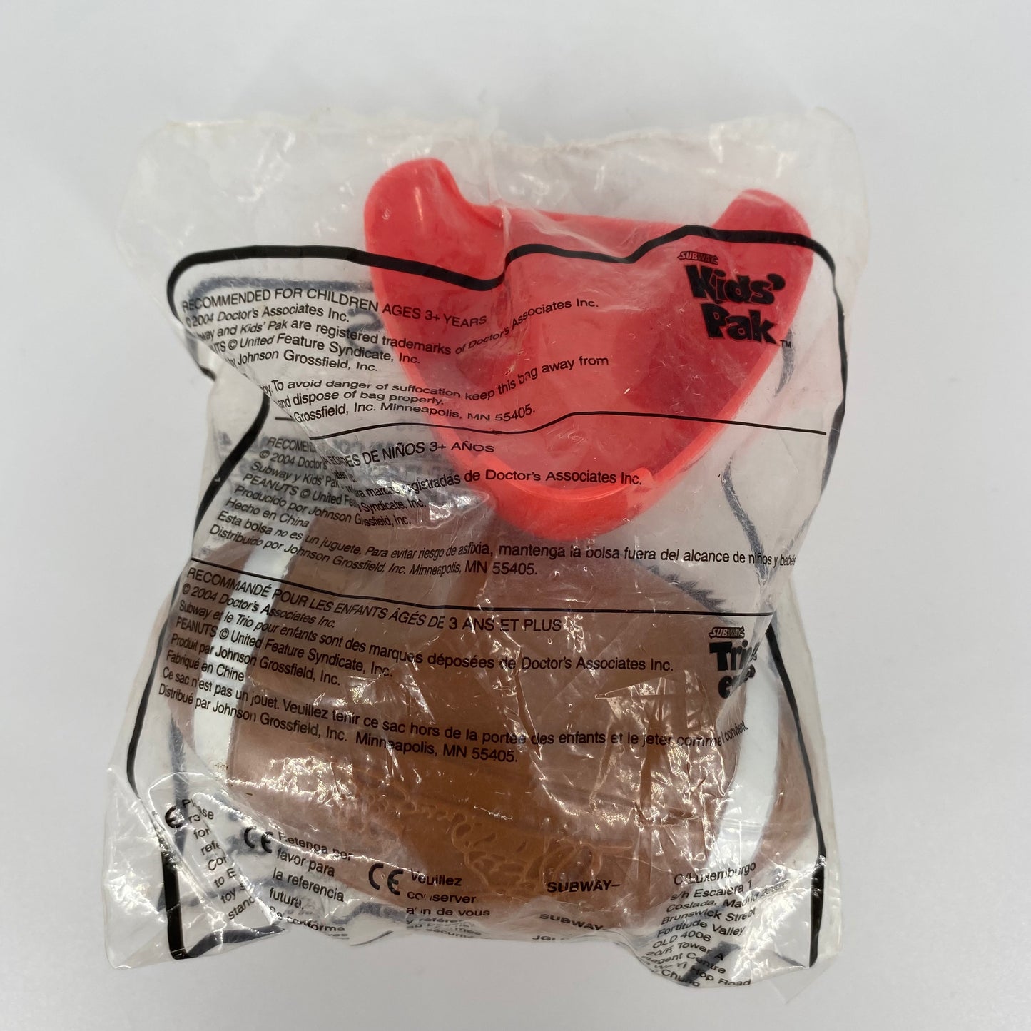 Peanuts Punting Peanuts football Subway Kids' Pak toy (2004) bagged