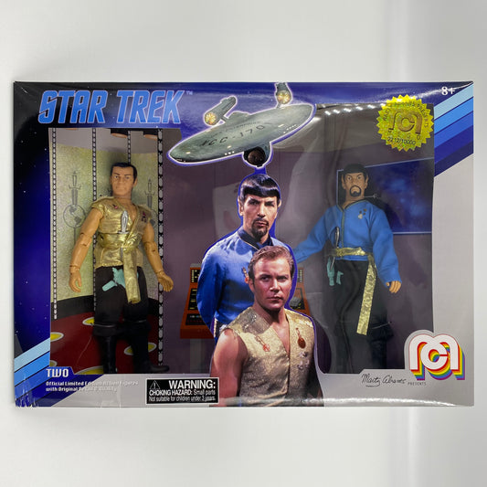 Star Trek Mirror Kirk & Mirror Spock boxed 8" action figures (2018) Mego