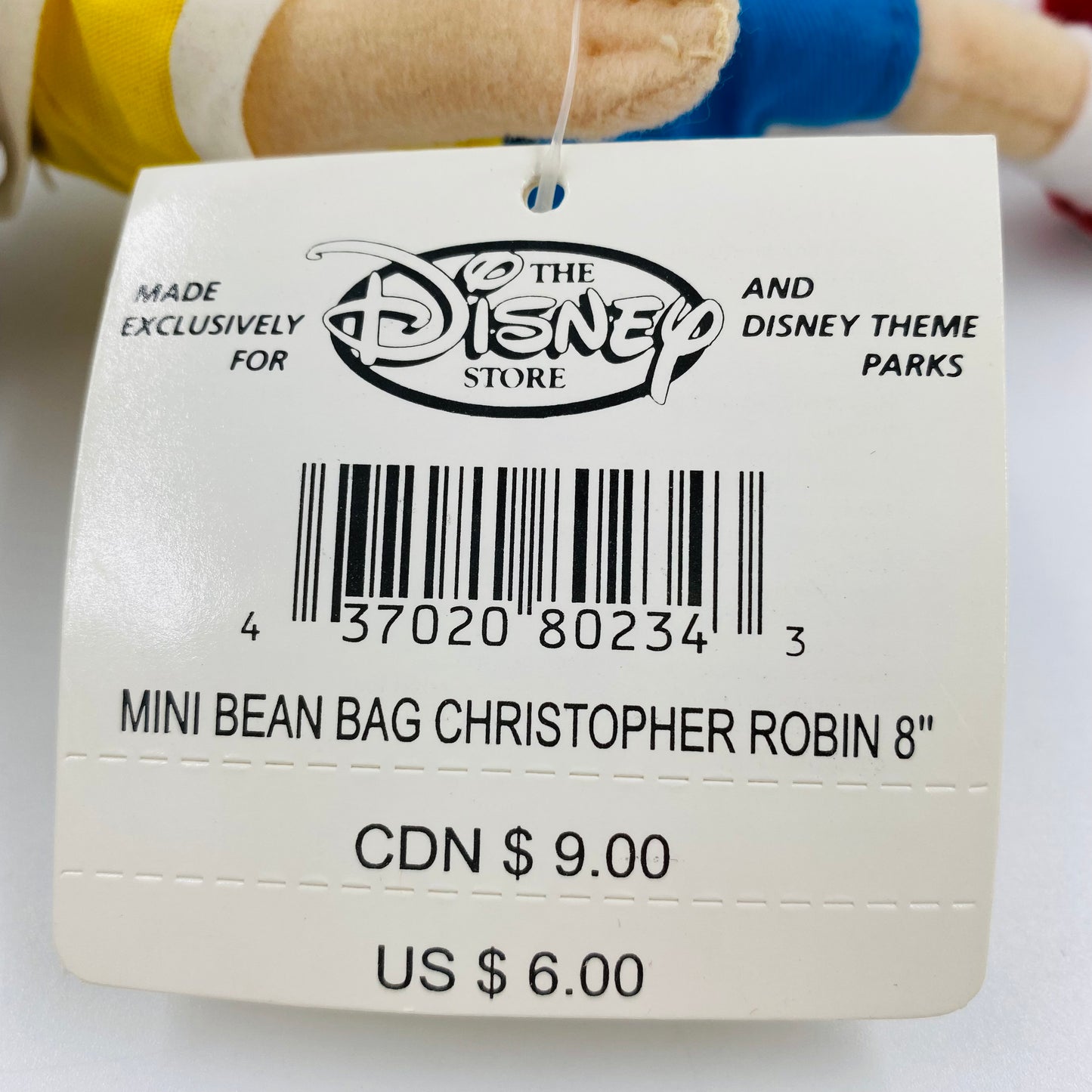The Disney Store Winnie the Pooh Christopher Robin mini bean bag  plush