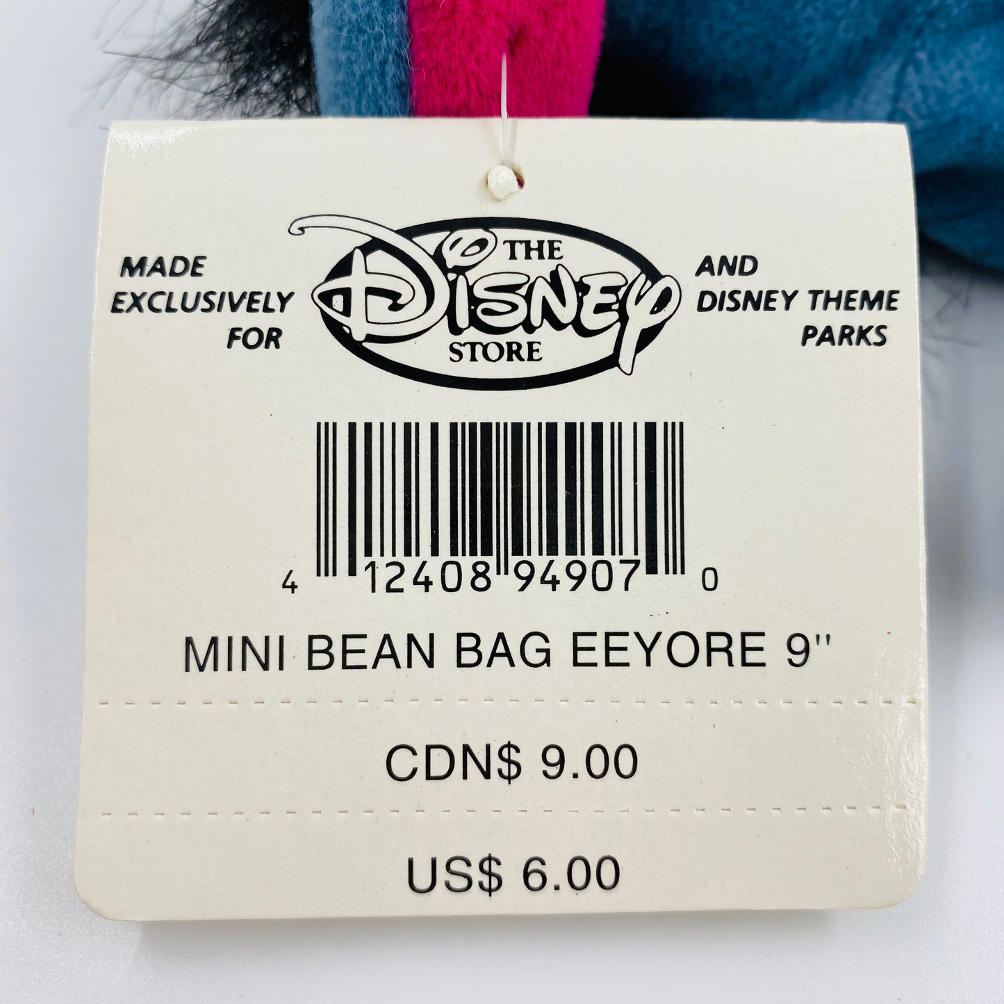 The Disney Store Winnie the Pooh Eeyore mini bean bag plush