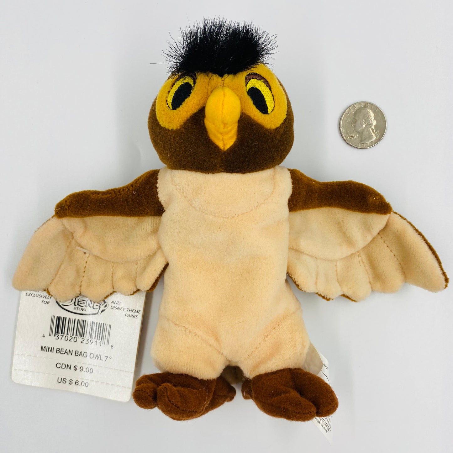 The Disney Store Winnie the Pooh Owl mini bean bag plush