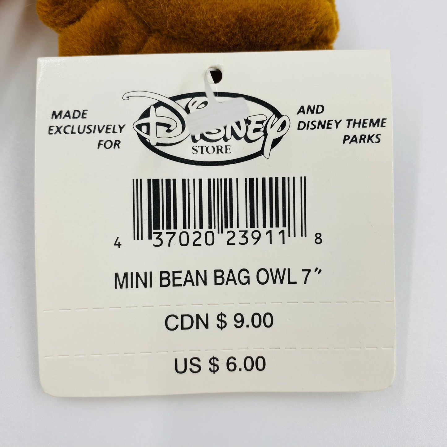 The Disney Store Winnie the Pooh Owl mini bean bag plush