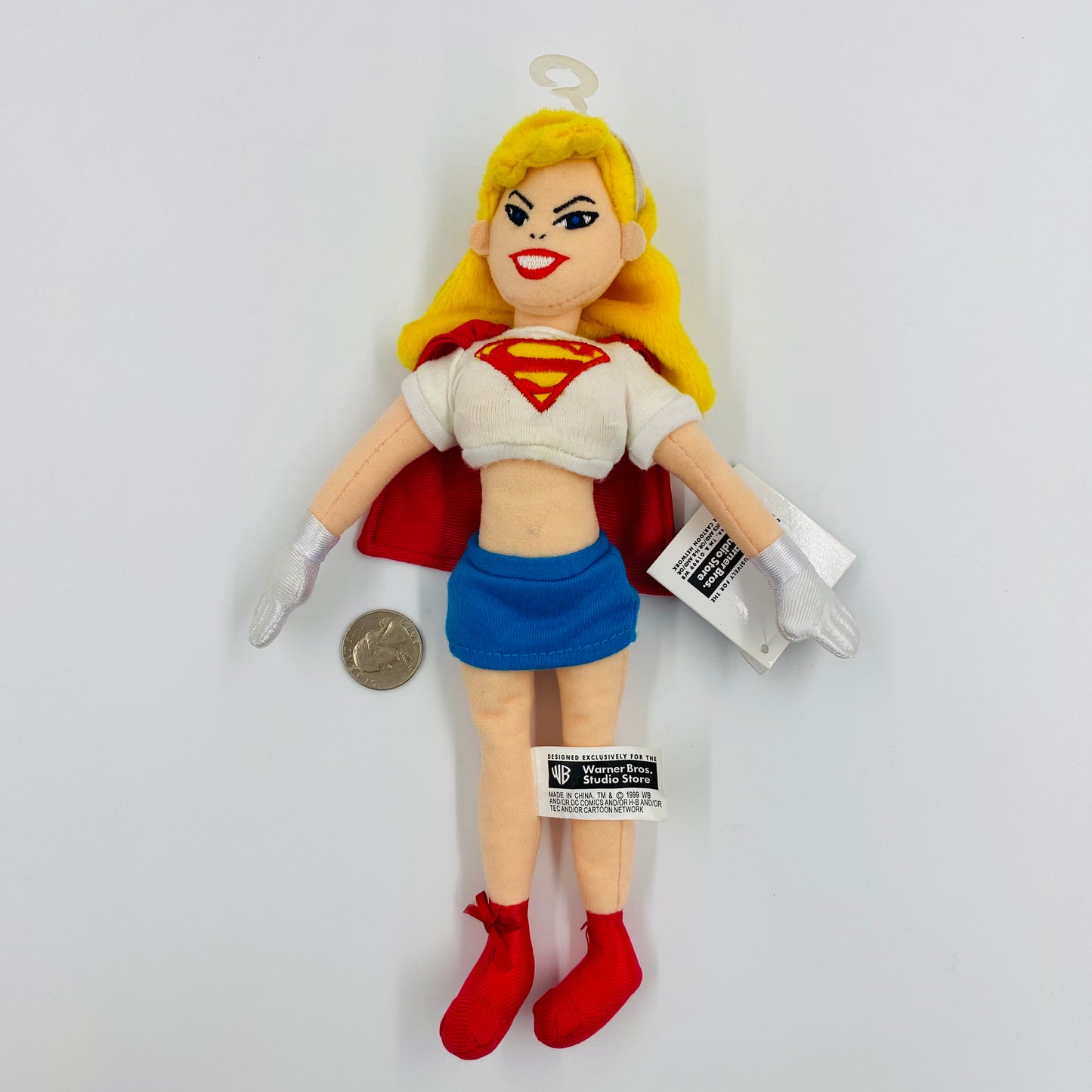 Warner Bros. Studio Store Supergirl bean bag plush (1999) WB/DC