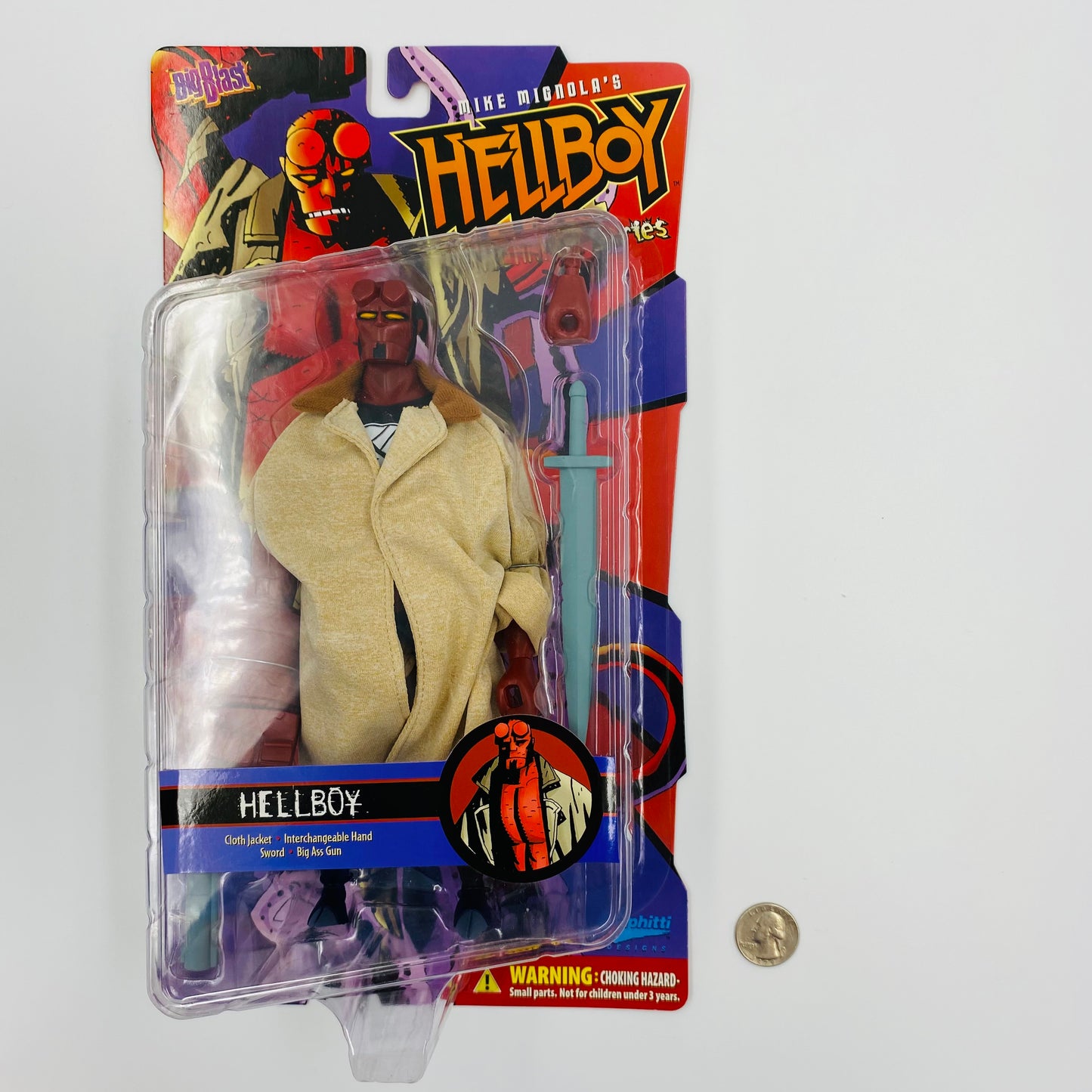 Hellboy Big Blast carded action figure (2001) Graphitti