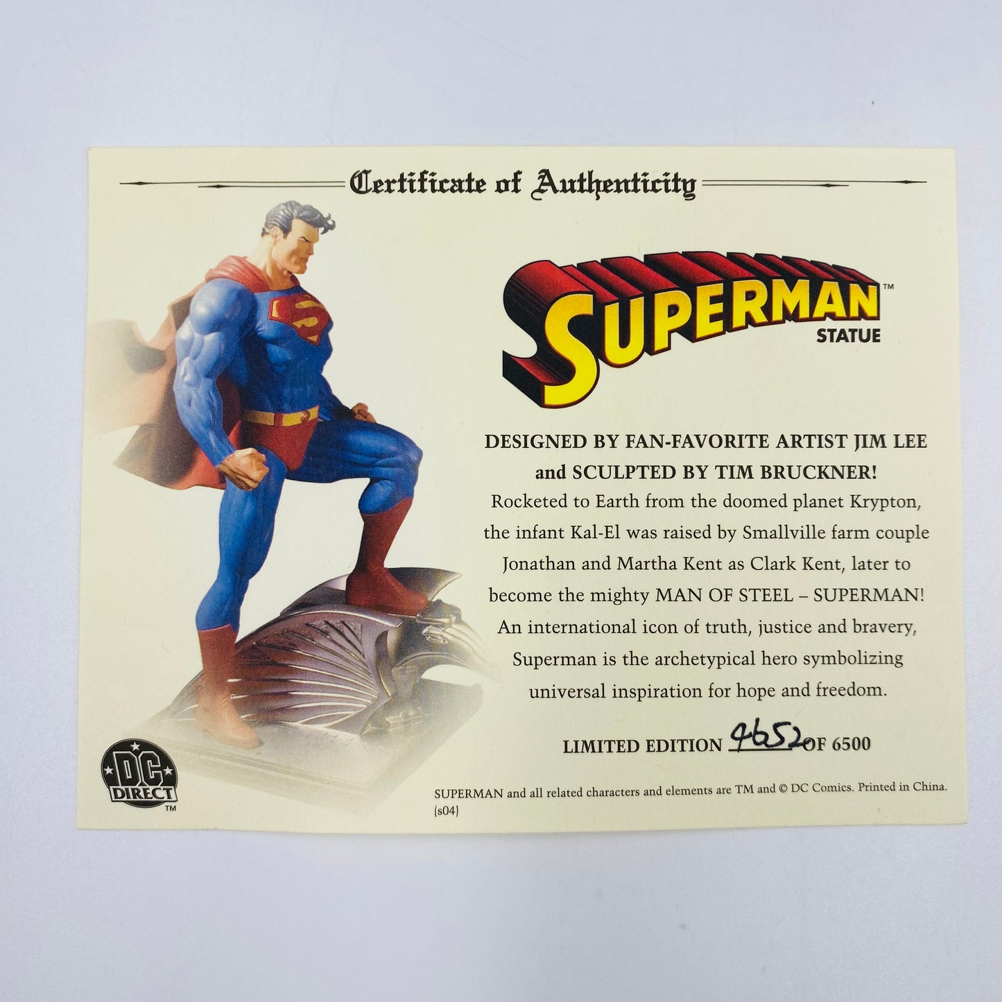 Superman Jim Lee statue (2004) DC Direct