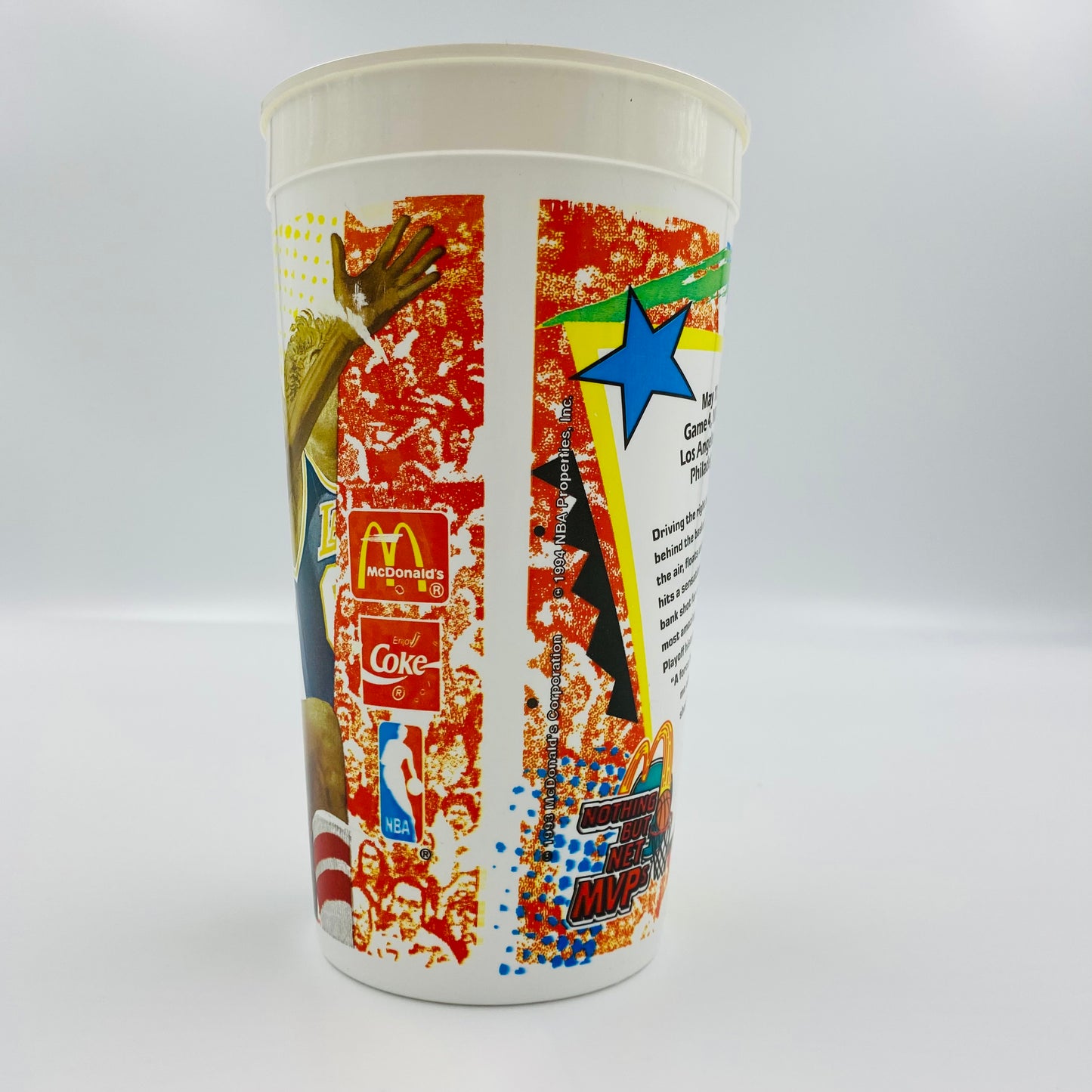 NBA Nothing But Net MVP’s Julius “DR. J” Erving 32oz plastic cup (1994) McDonald's